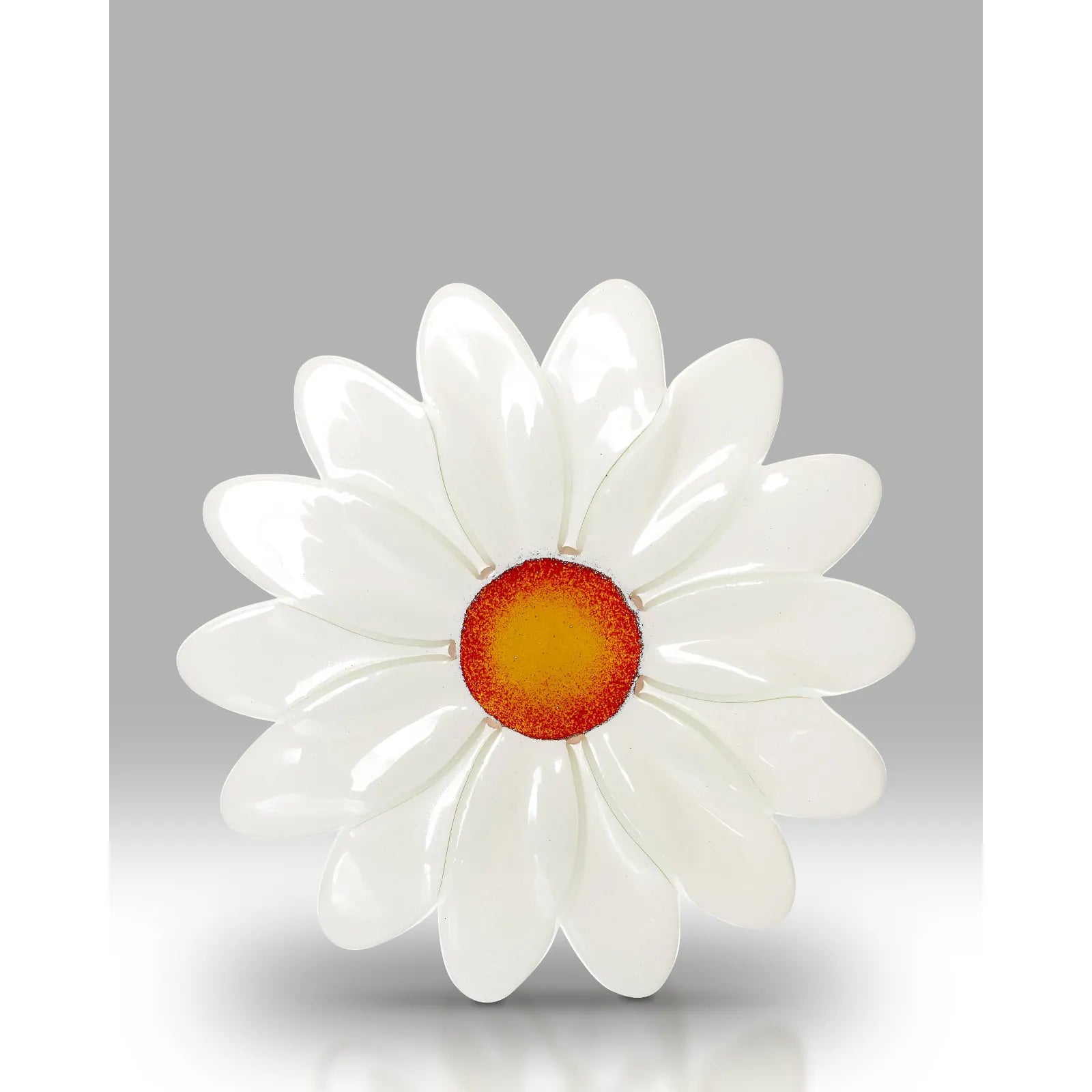 White Flower Glass Wall Art Hanging