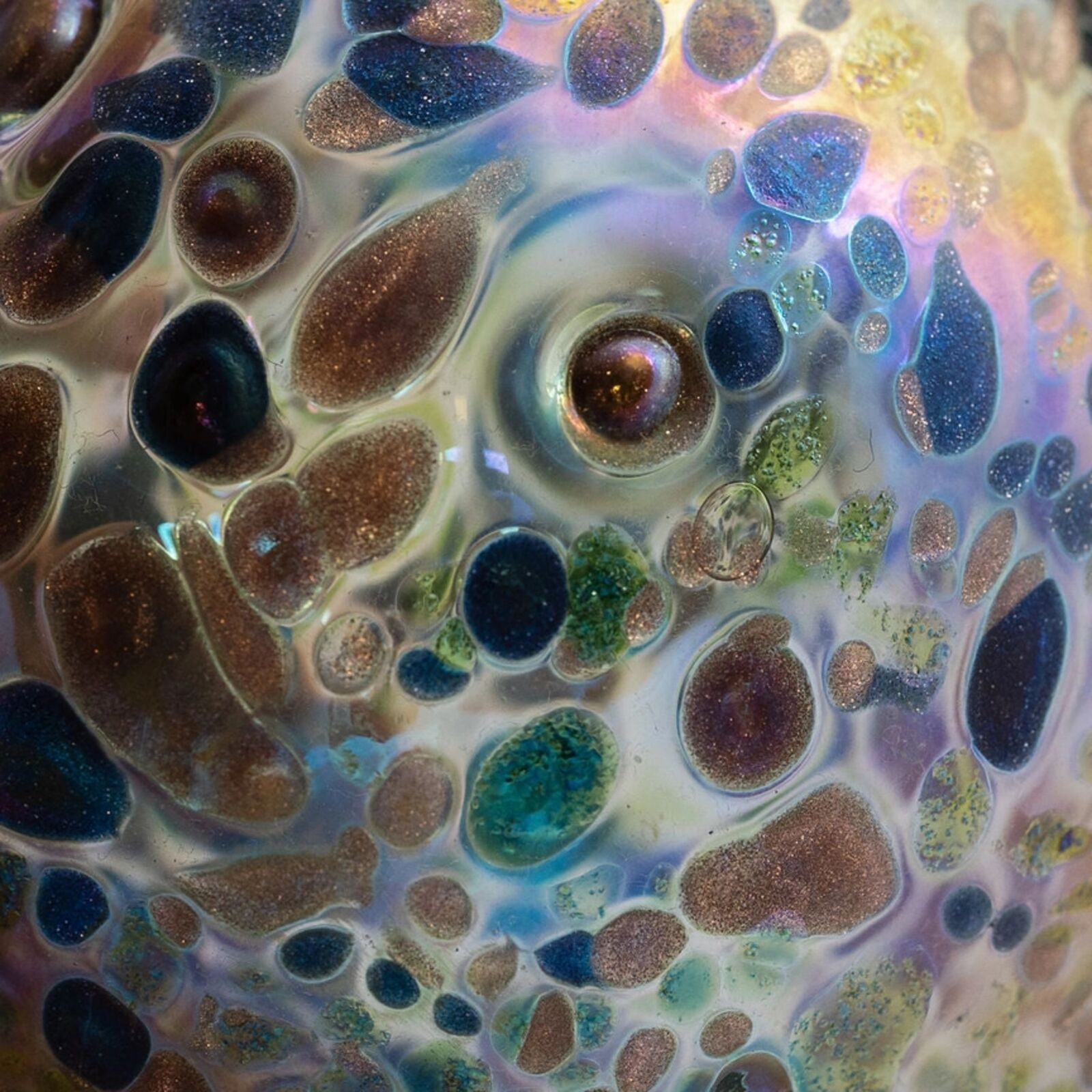 Multicolour Speckled Glass Christmas Bauble