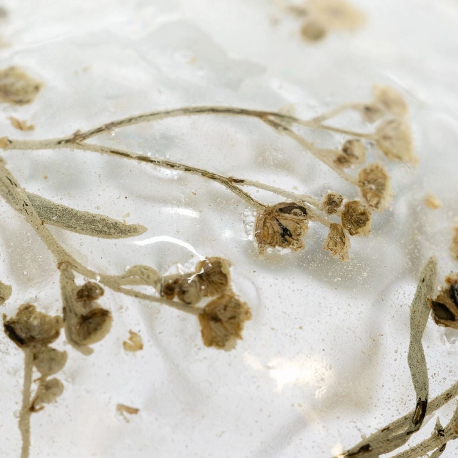 Botanical Baby’s Breath Glass Christmas Bauble