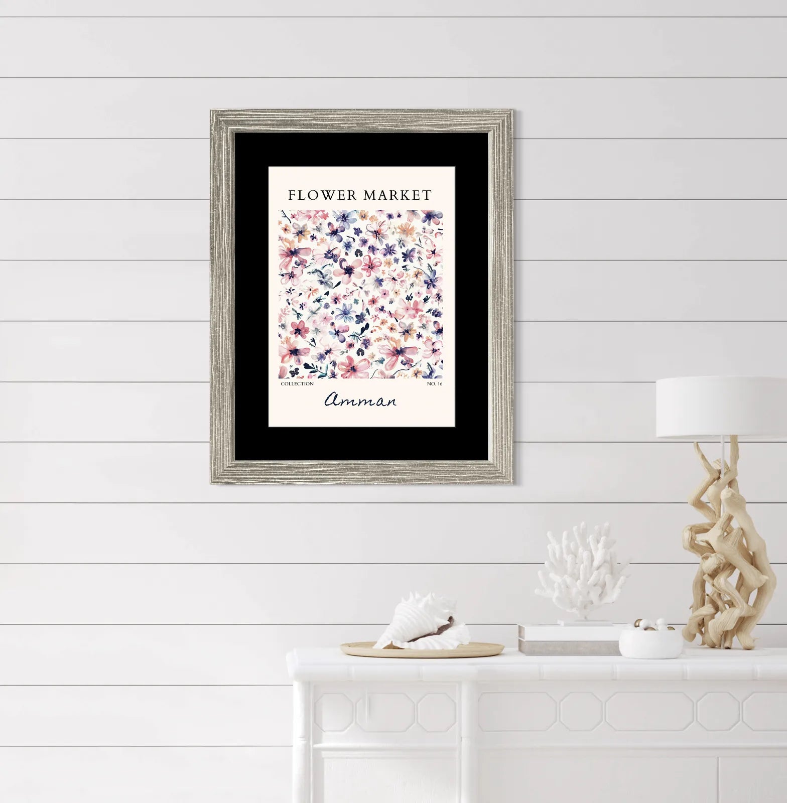 Amman Bloomscape – Soft Watercolour Flower Art in Pink and Violet