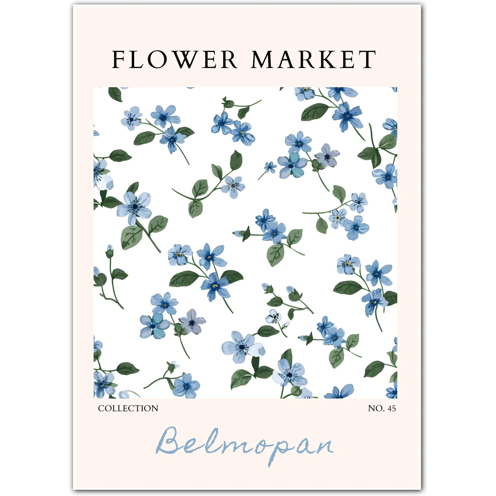 Belmopan Forget-Me-Not – Delicate Blue Floral Scatter Print