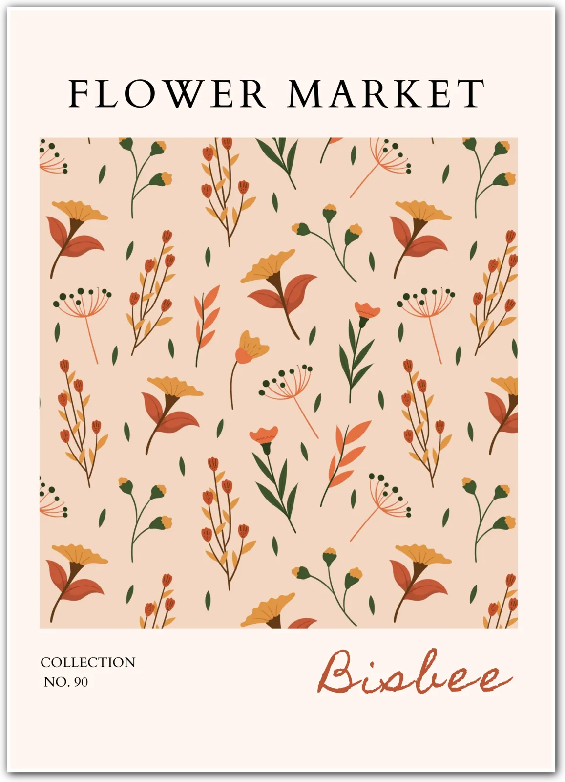 Bisbee Desert Flora – Earthy Wildflower Art in Burnt Tones