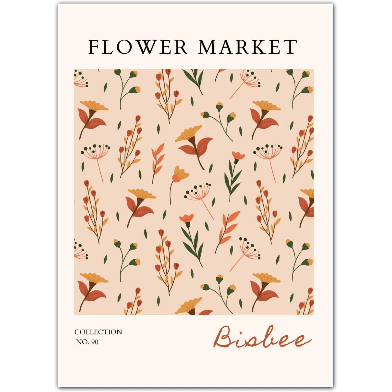 Bisbee Desert Flora – Earthy Wildflower Art in Burnt Tones