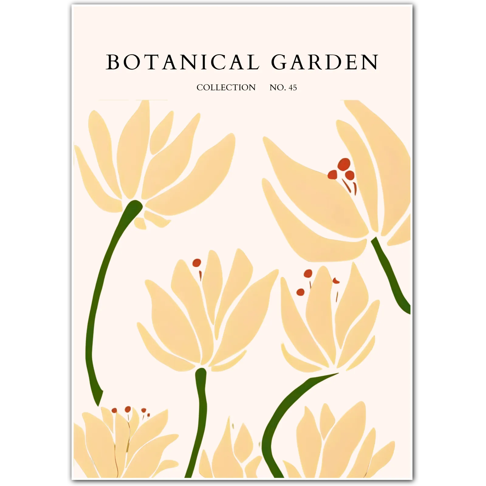 Golden Poppy Dance – Vibrant Botanical Art Print