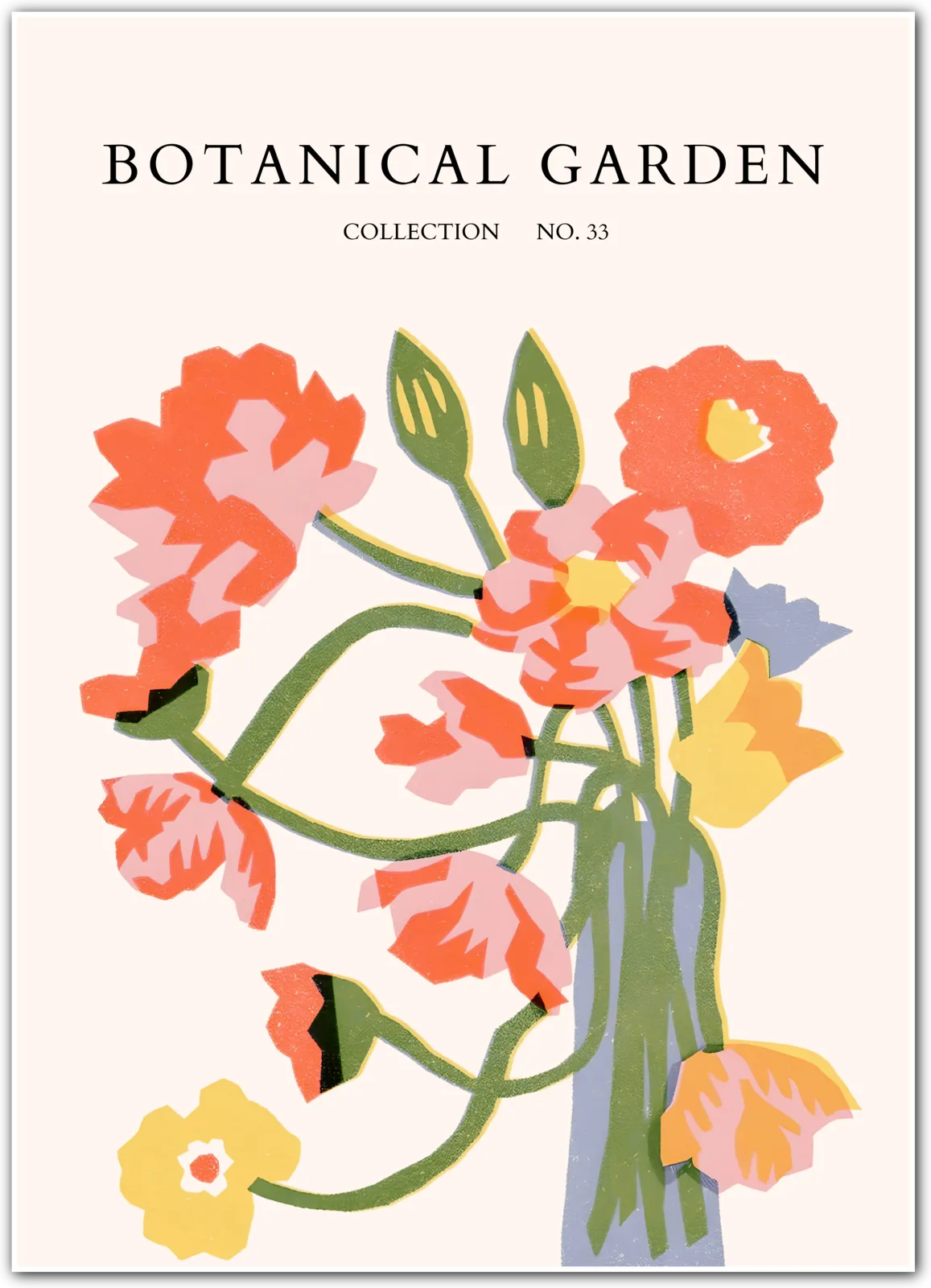 Coral Bloom Cutout Art Print