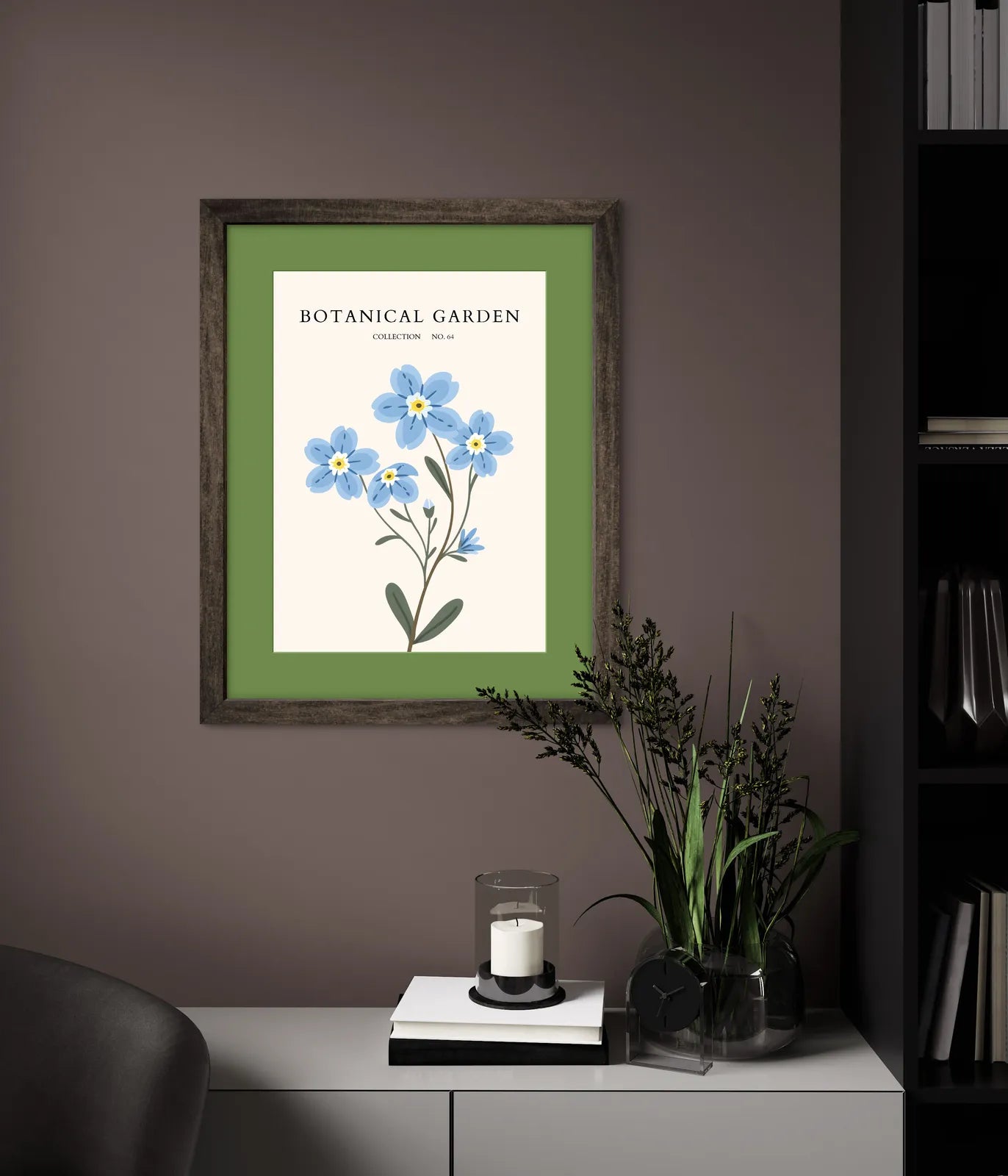 Whispers of the Wild: Forget-Me-Not Blue Art Print