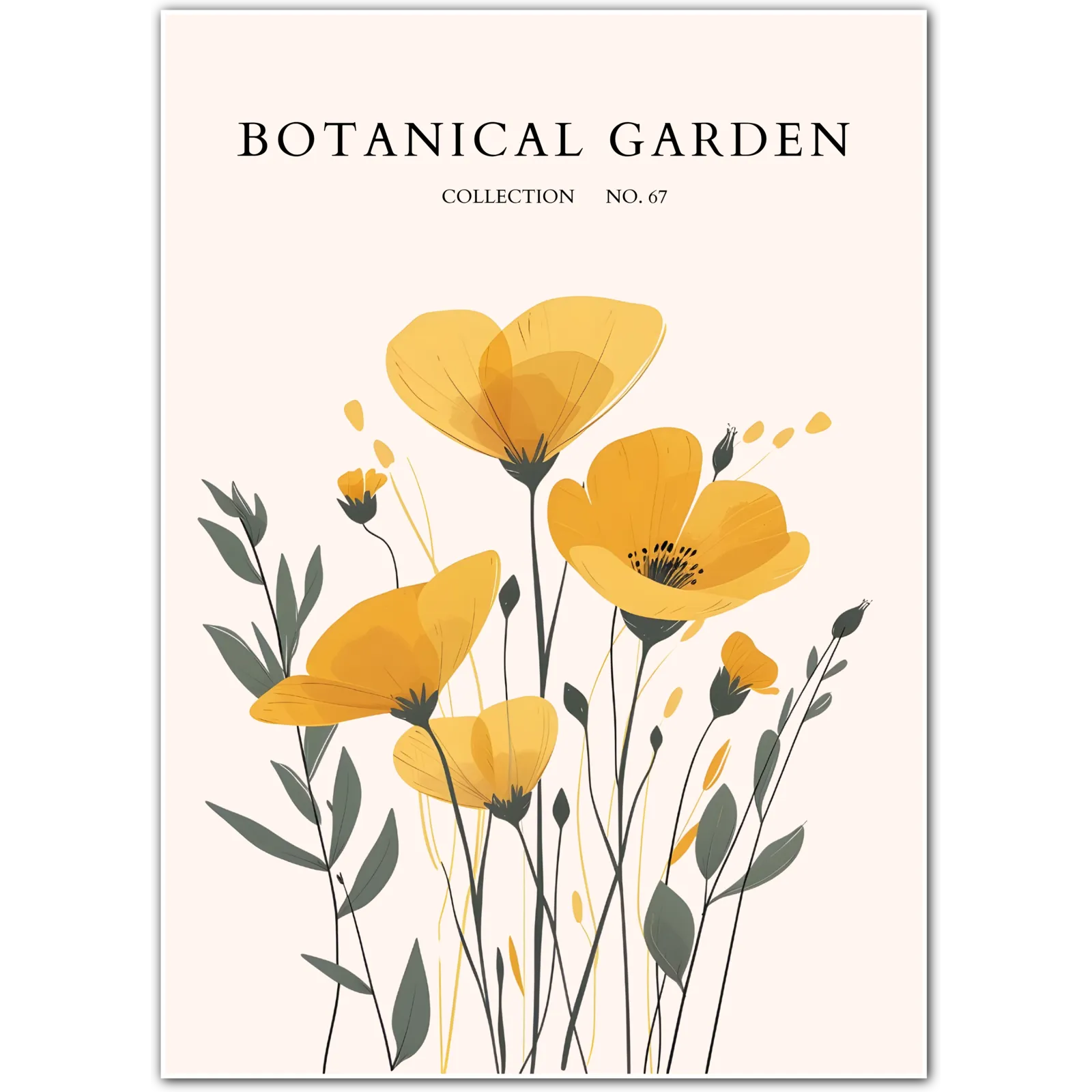 Wild Honey Breeze: Yellow Meadow Bloom Art Print