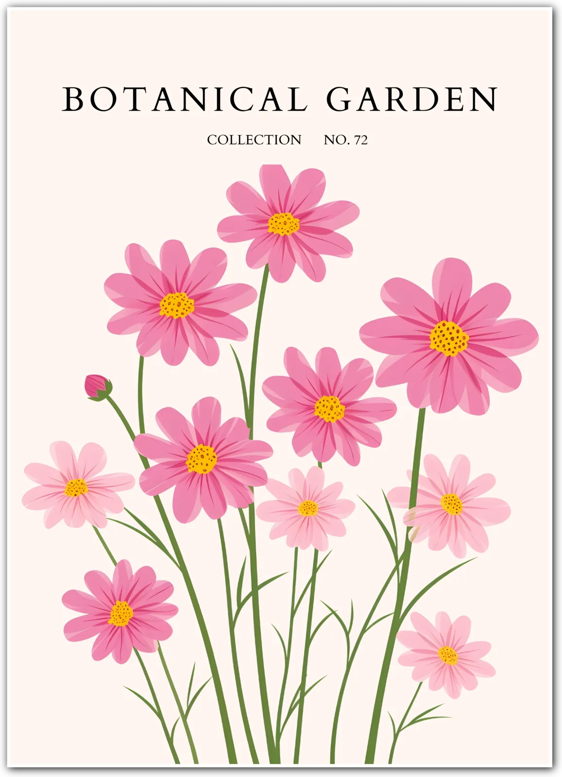 Pink Cosmos Dance: Joyful Bloom Art Print