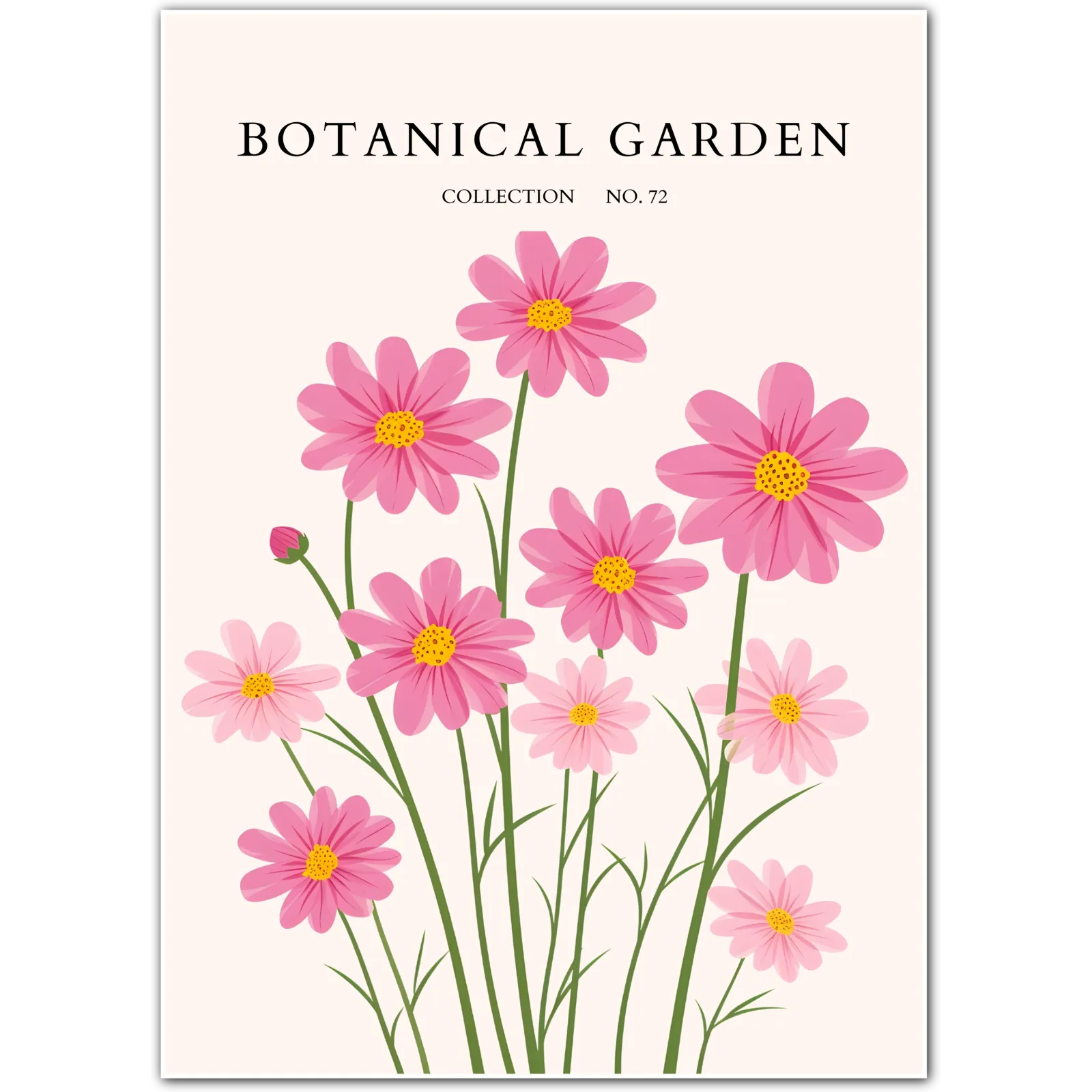 Pink Cosmos Dance: Joyful Bloom Art Print