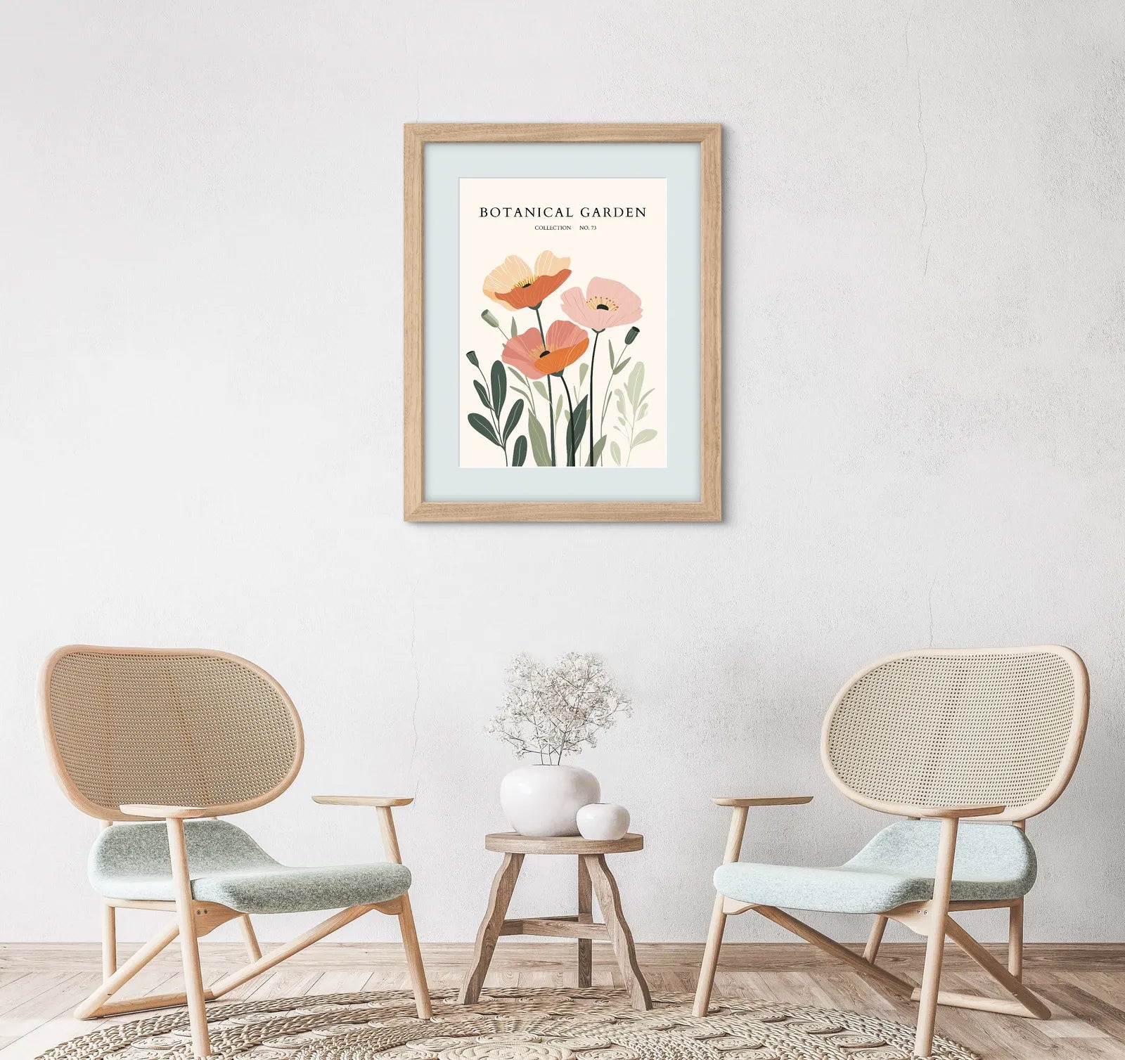 Blush Harmony – Abstract Pastel Bloom Art Print