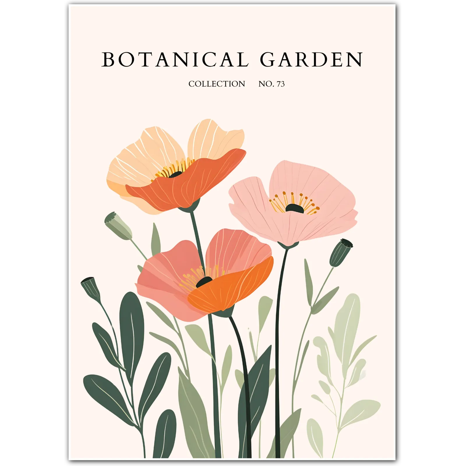 Blush Harmony – Abstract Pastel Bloom Art Print