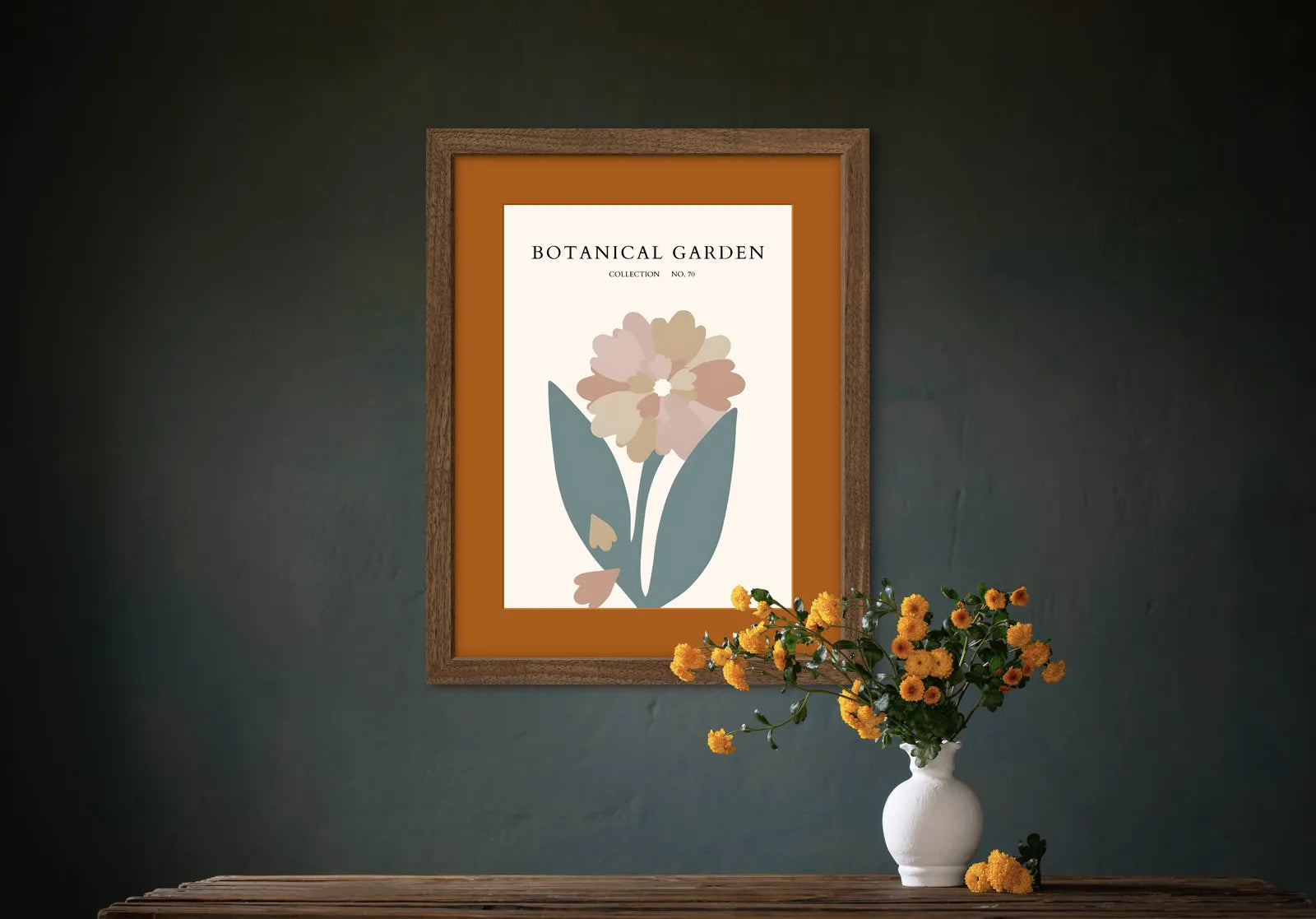 Soft Heart Bloom – Warm Neutral Floral Art Print