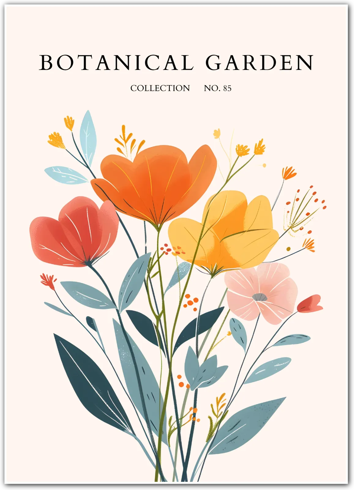 Sunset Symphony – Colourful Wild Bloom Print