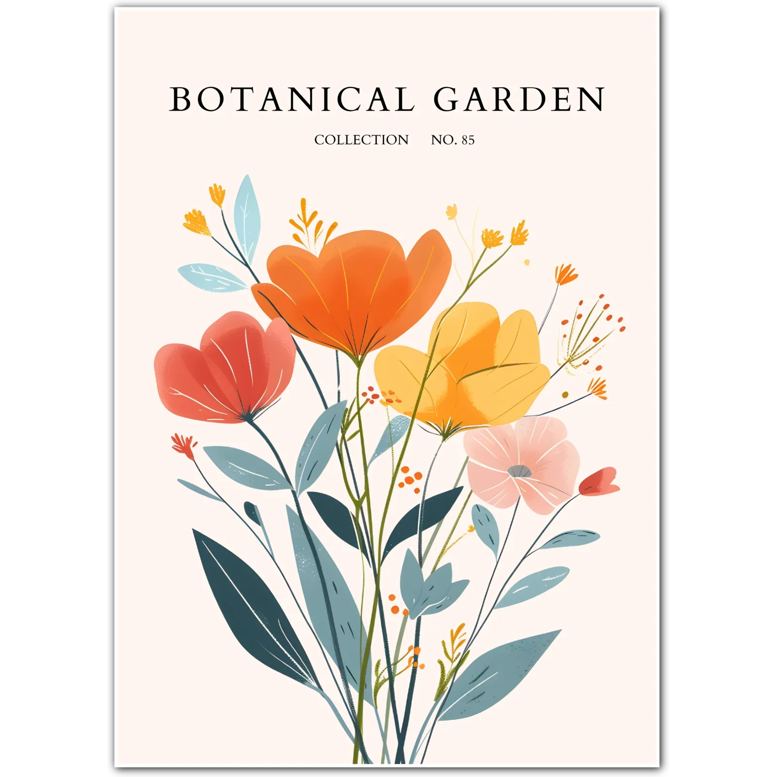 Sunset Symphony – Colourful Wild Bloom Print