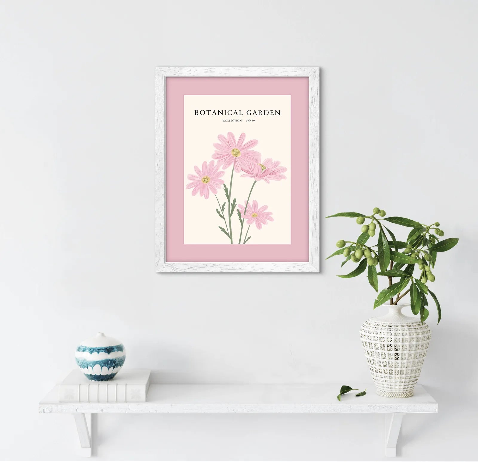 Pink Daisy Delight – Cheerful Pastel Floral Art