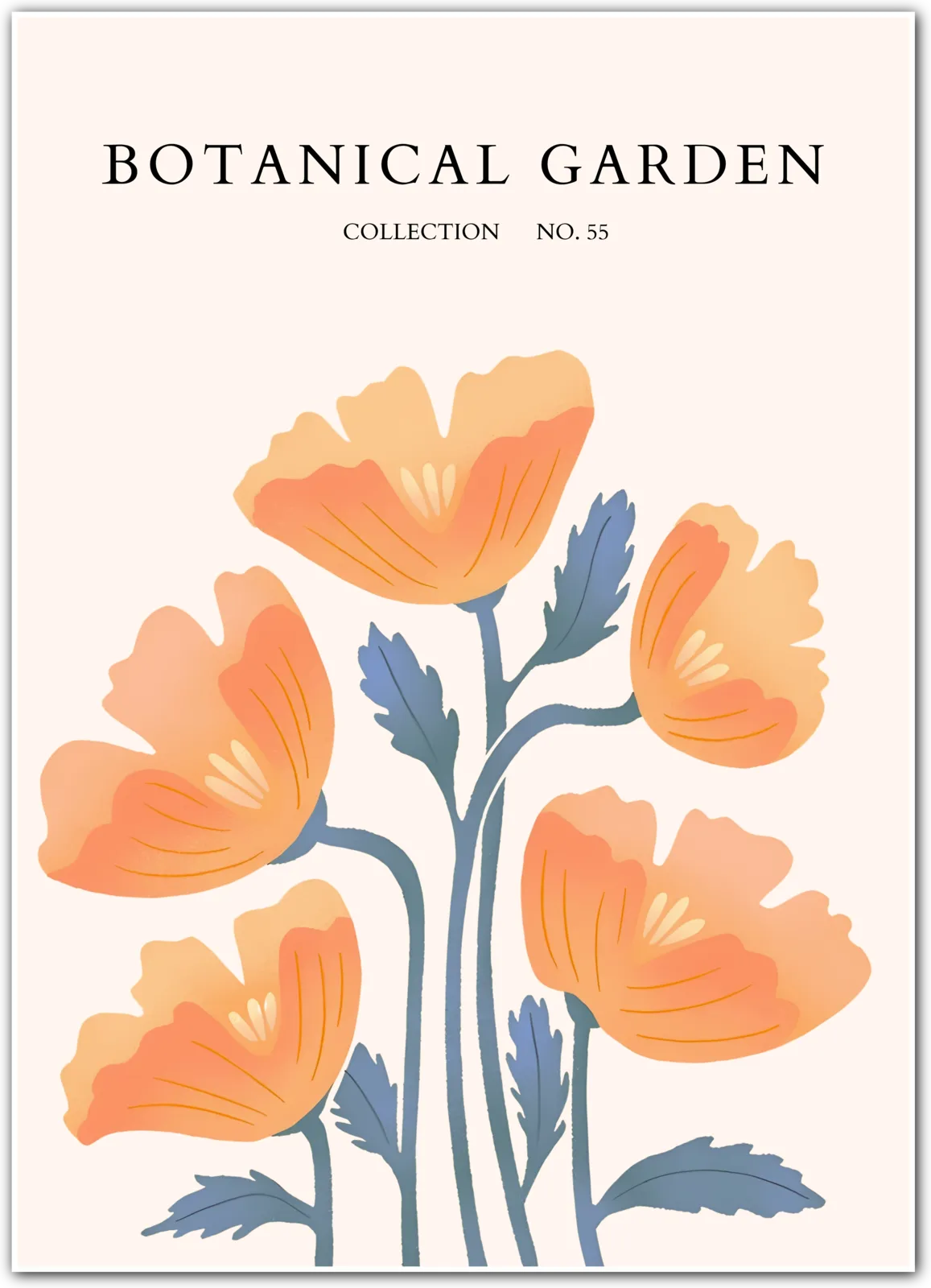 Golden Poppies Botanical Wall Print