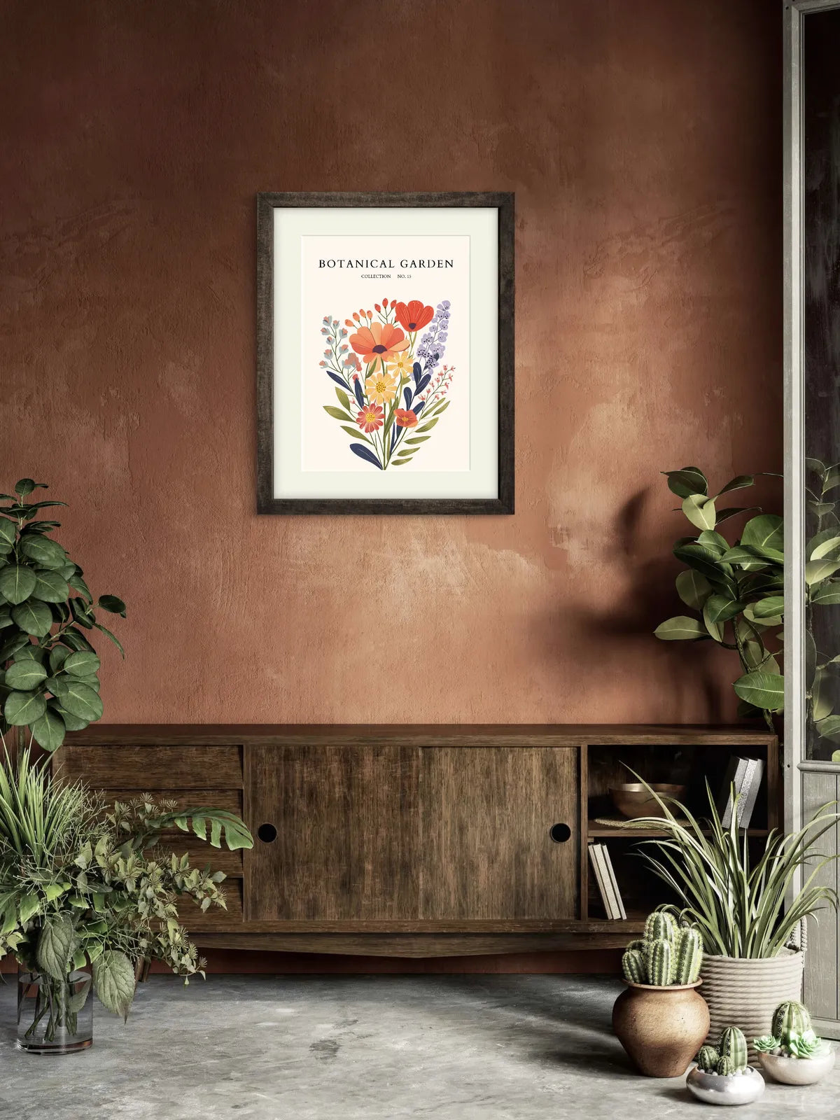 Blush Tulip Garden Botanical Print