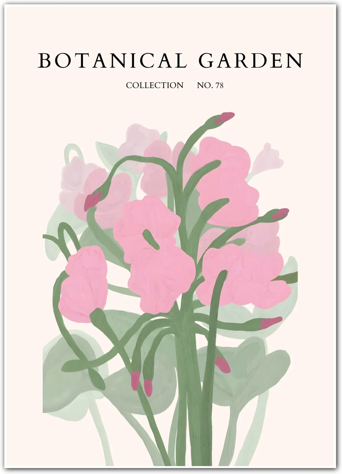 Blush Snapdragon Bloom – Soft Painterly Botanical Art