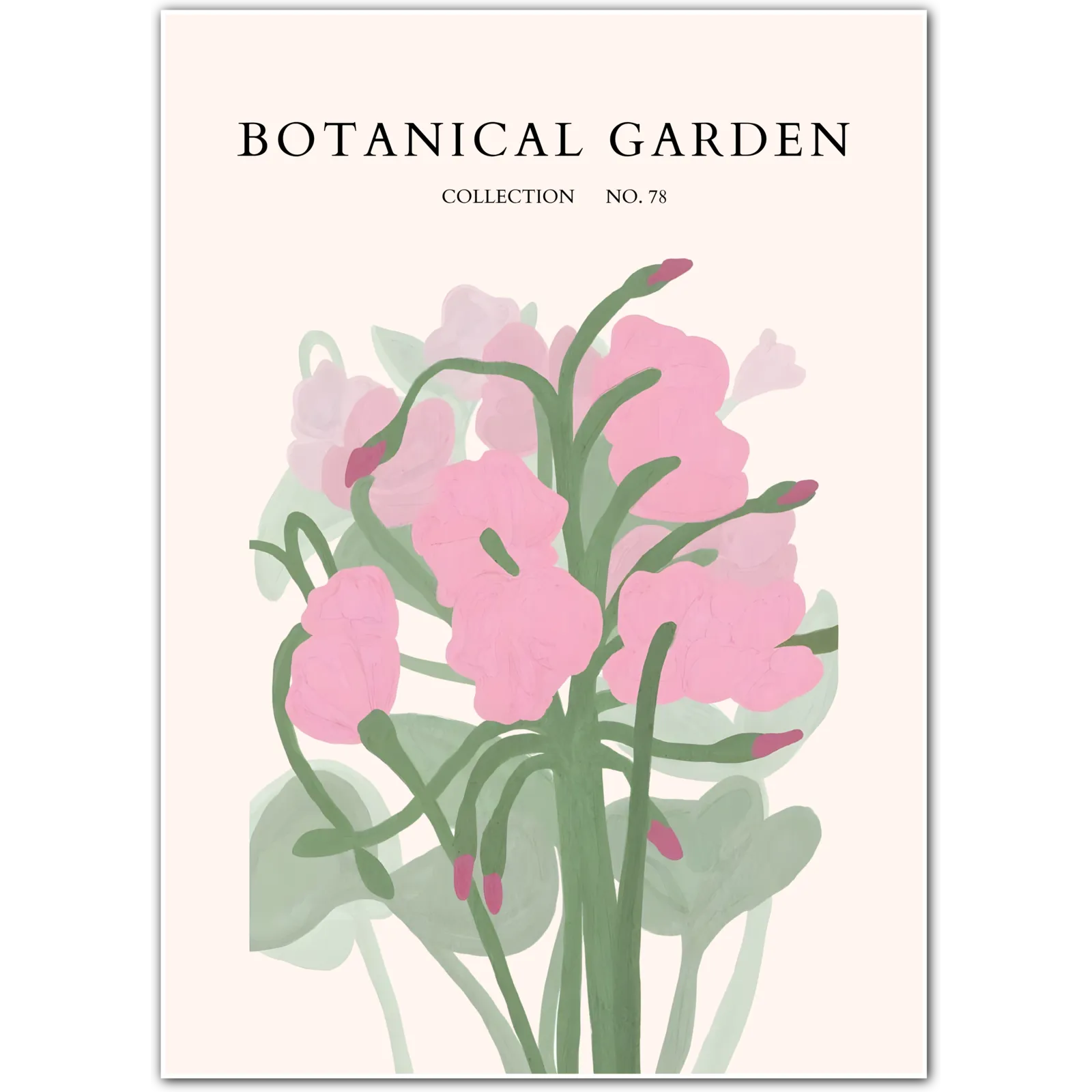 Blush Snapdragon Bloom – Soft Painterly Botanical Art