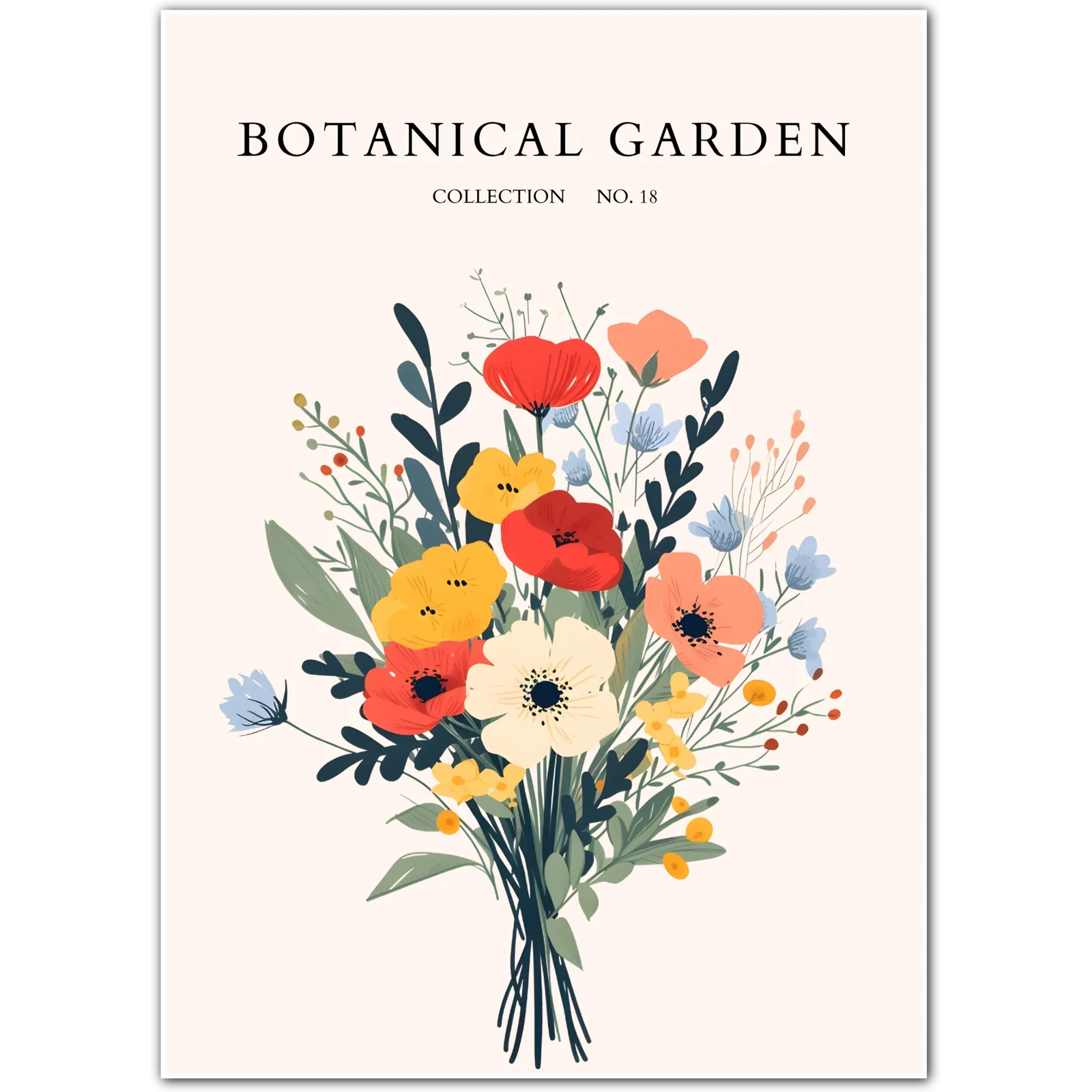 Floral Medley Celebration Botanical Art Print