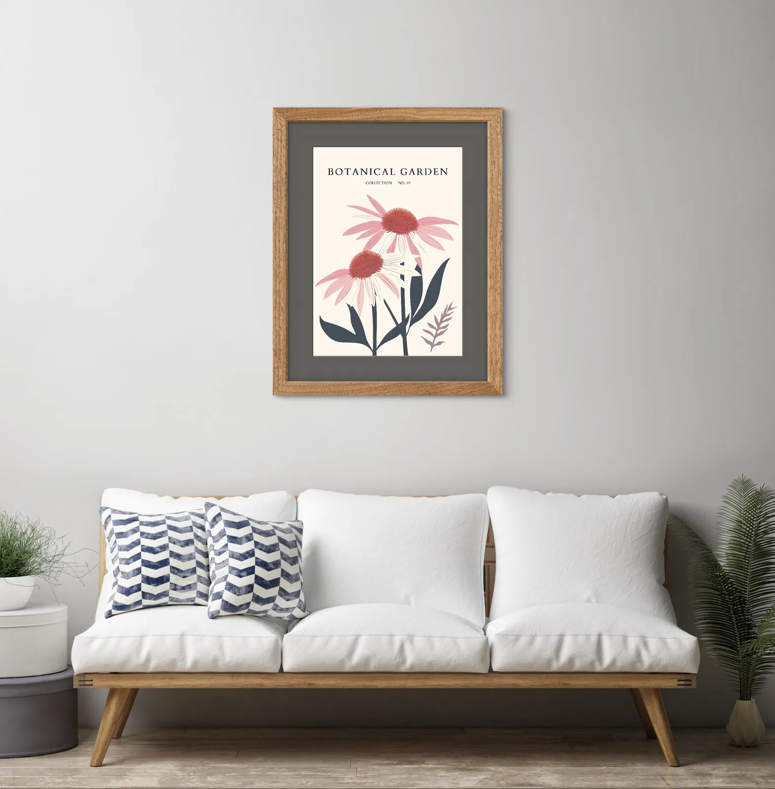 Pink Coneflower Botanical Poster
