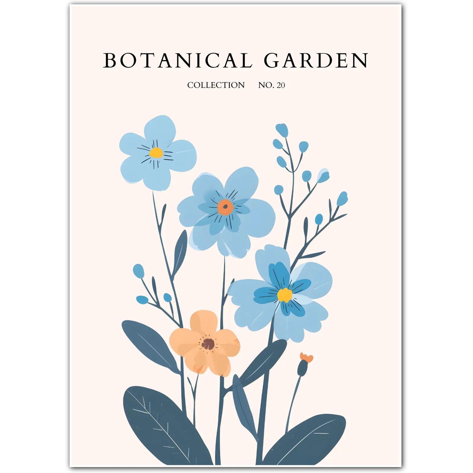 Sky Bloom Botanical Art Print