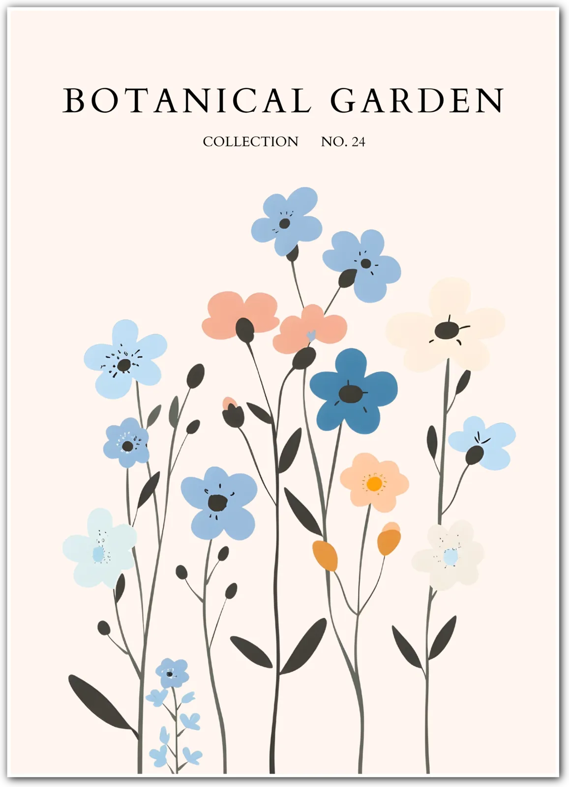 Soft Meadow Whispers Botanical Print