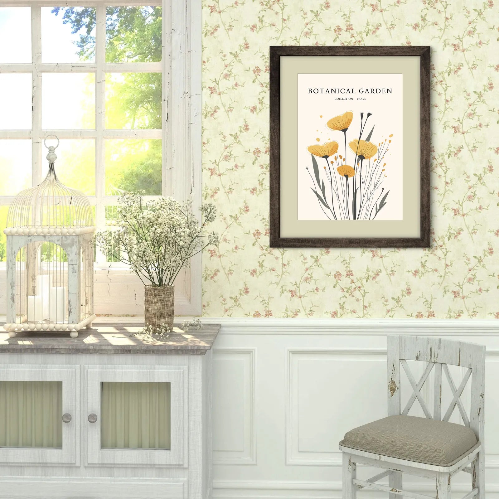 Golden Poppies Dance Botanical Art Print
