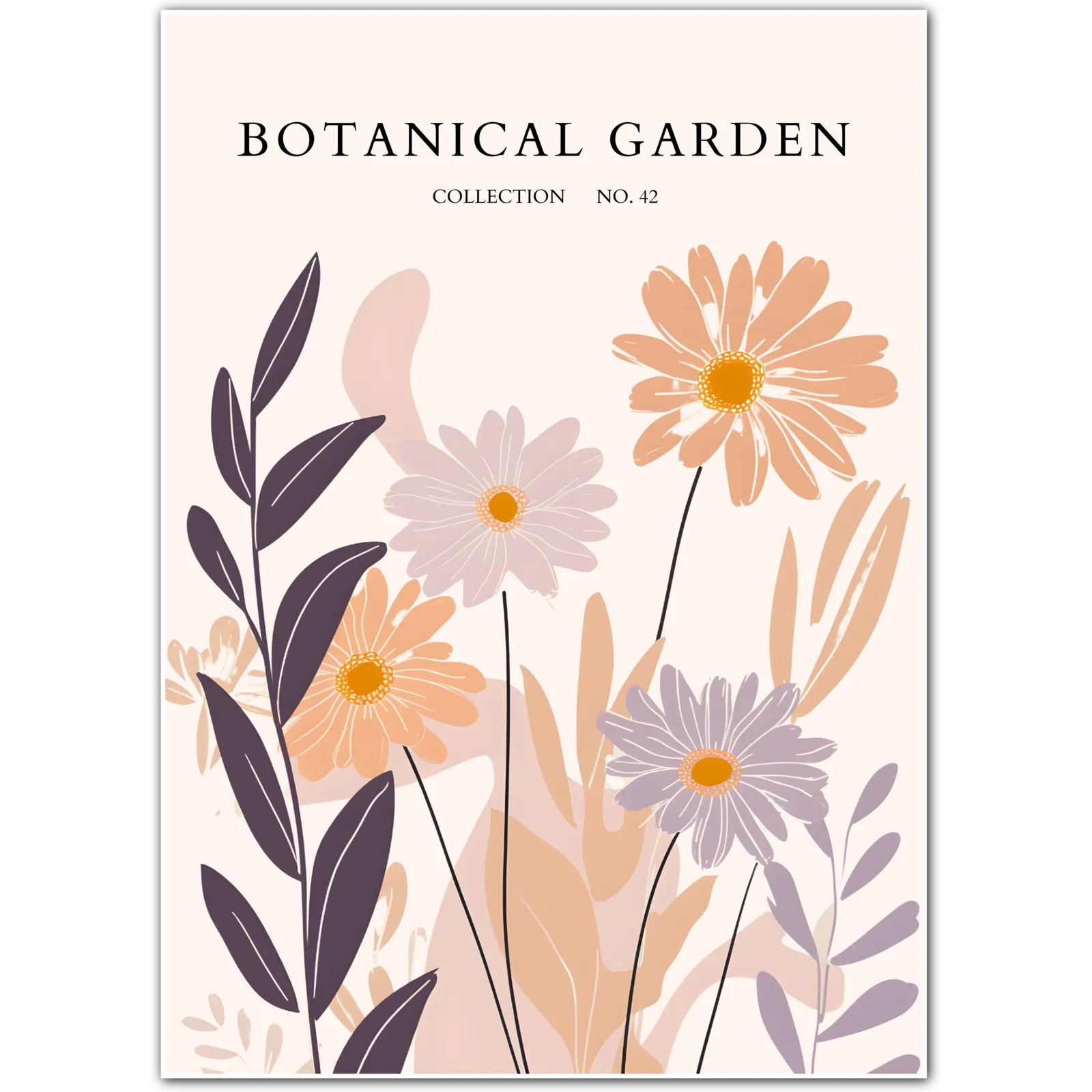 Dusky Daisies Botanical Illustration