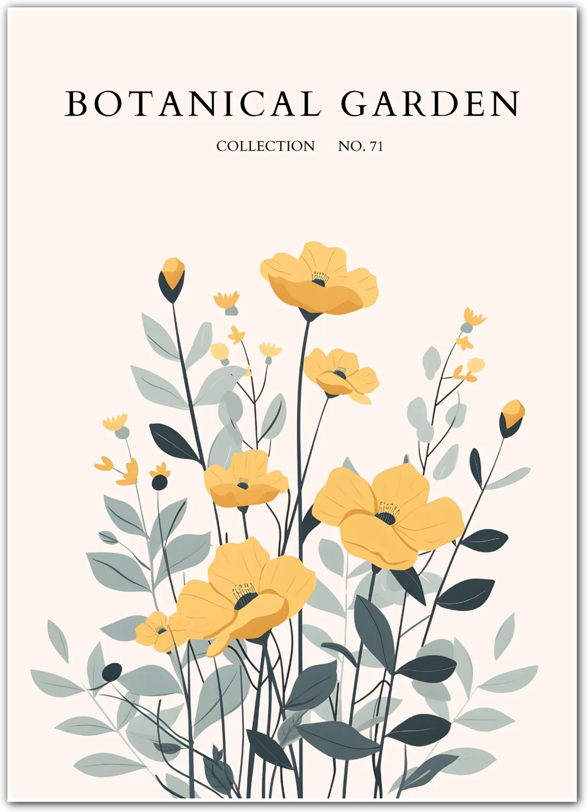 Golden Buttercup Meadow – Delicate Wildflower Art