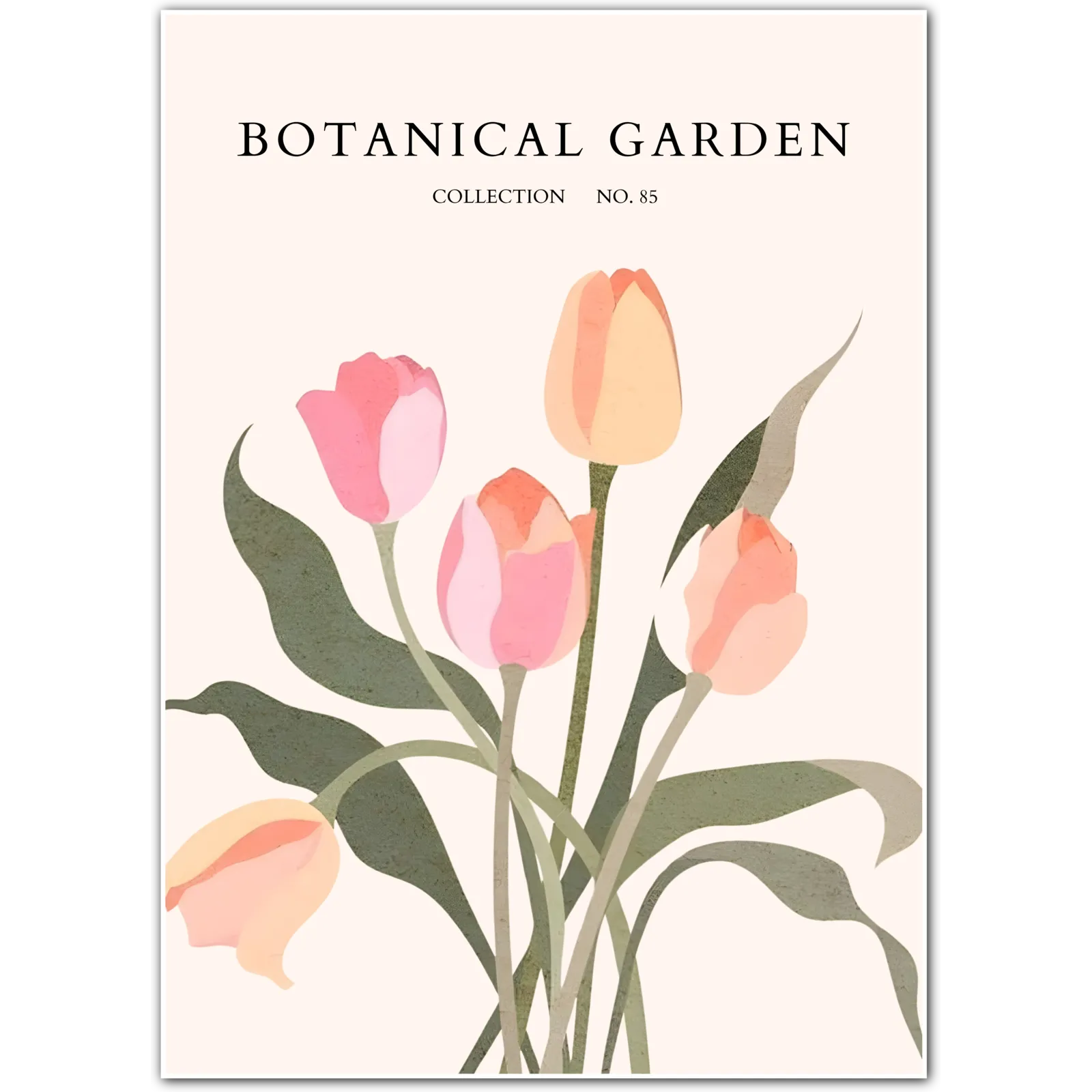 Sunwashed Tulips – Textured Spring Floral Print