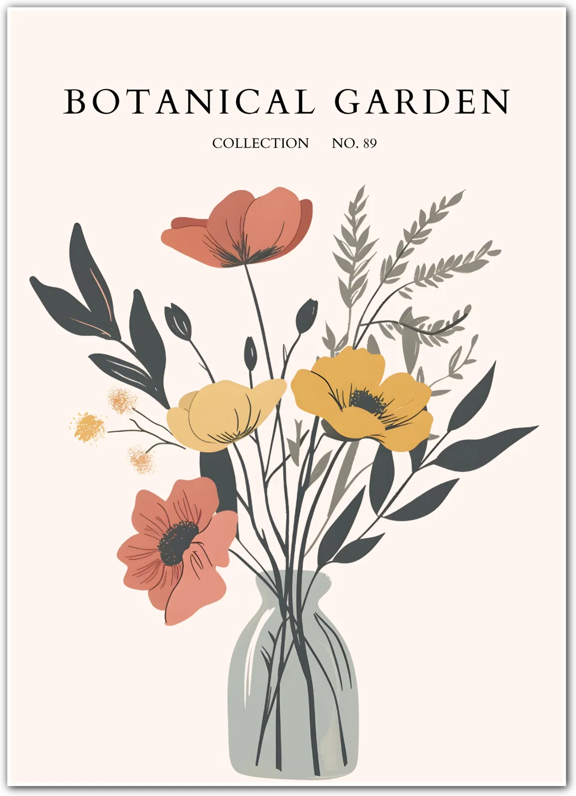 Poised Poppies in Still Life – Bold Botanical Elegance