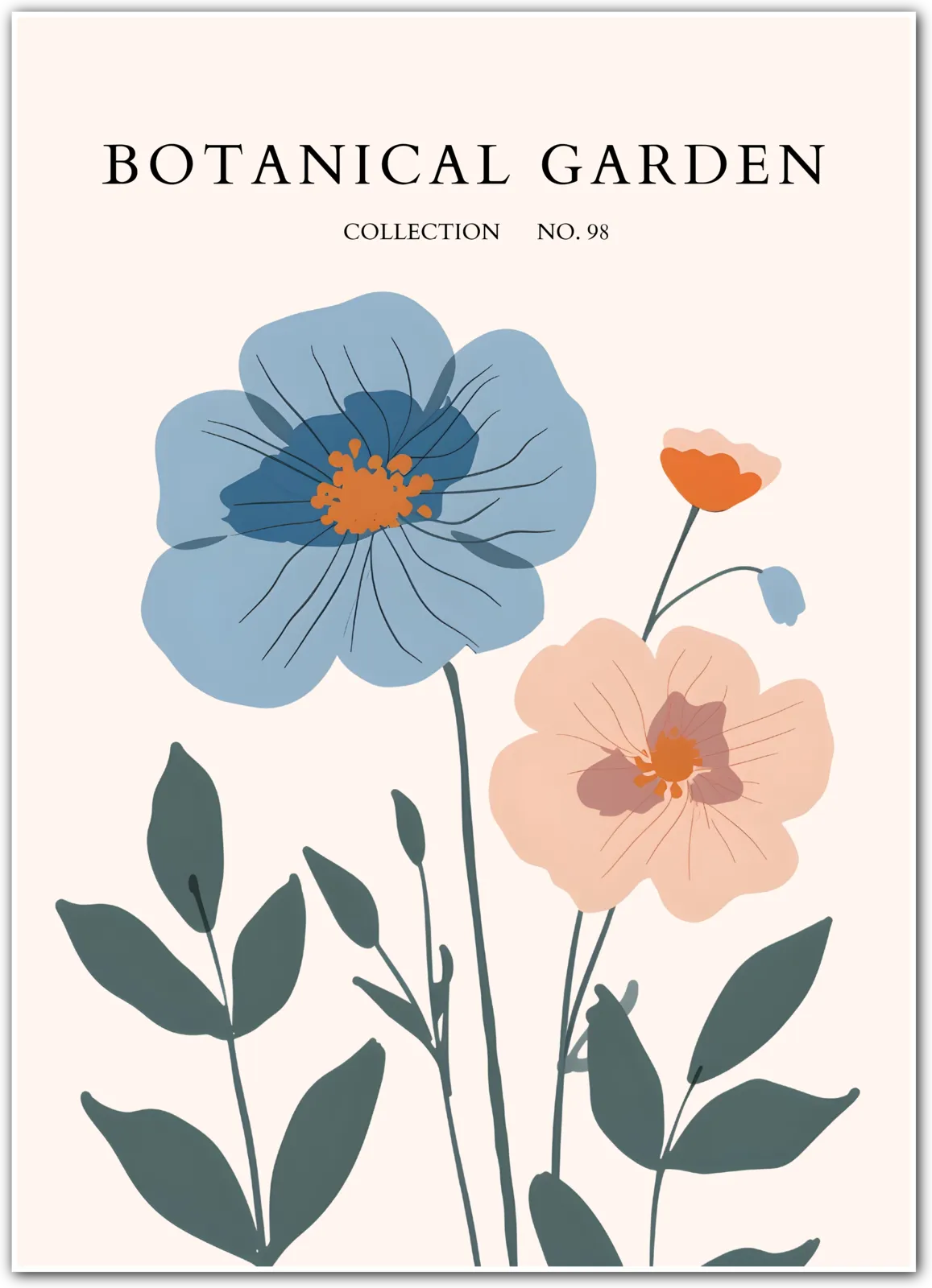 Contrast in Bloom – Bold Garden Flower Art Print