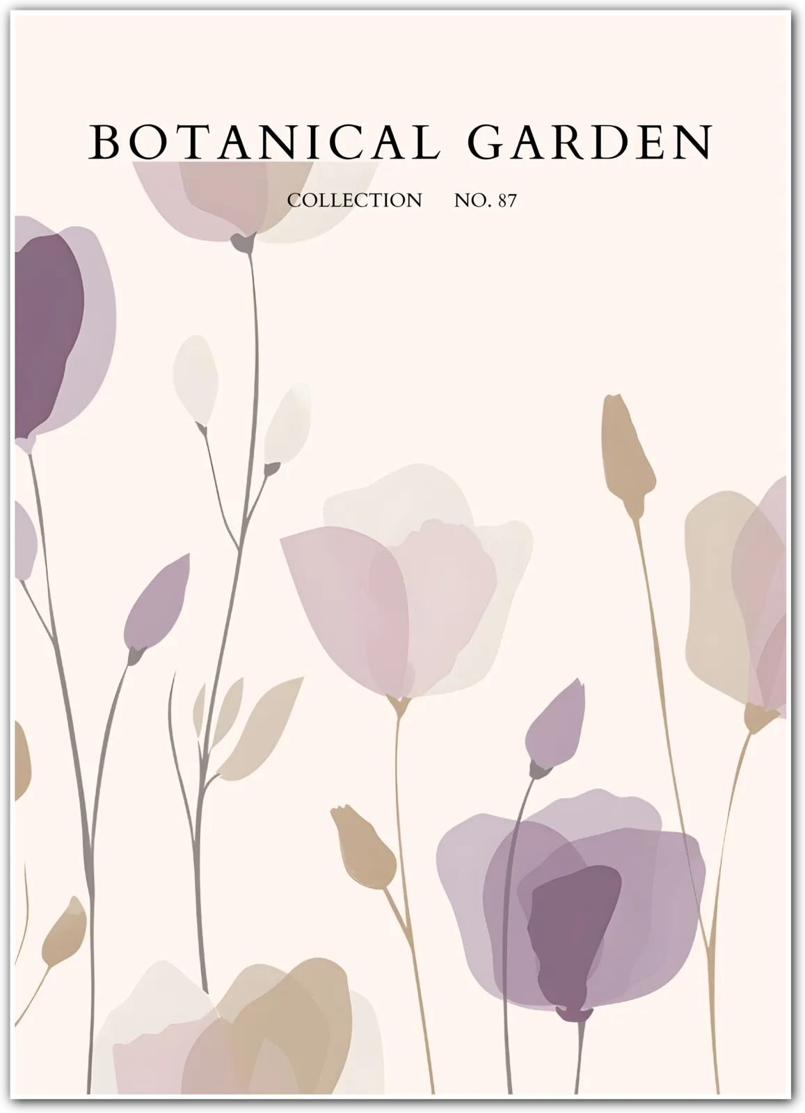 Dusky Petal Drift – Soft Mauve Bloom Art Print