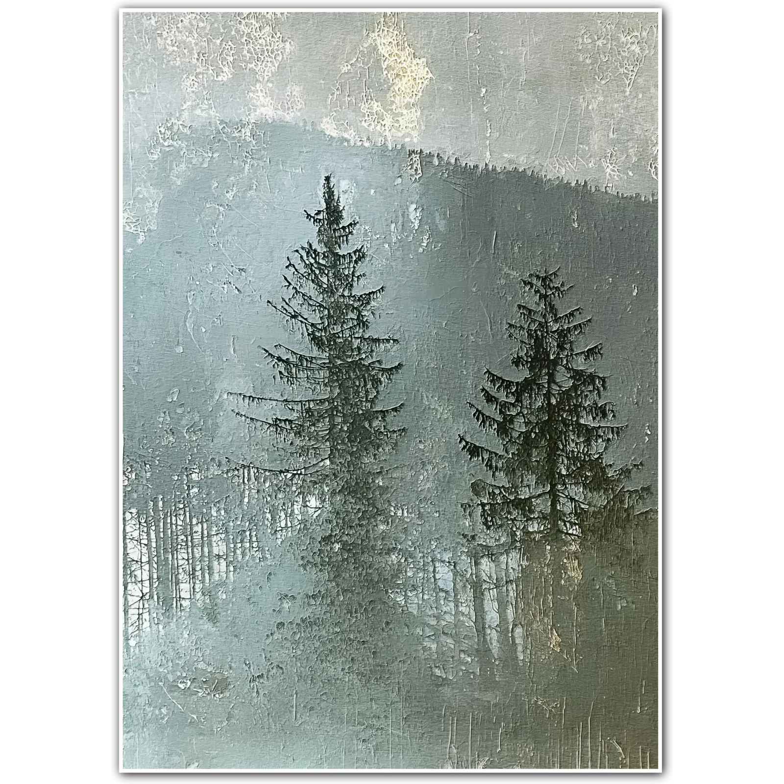 Twilight Pines – Atmospheric Forest Depths Wall Art