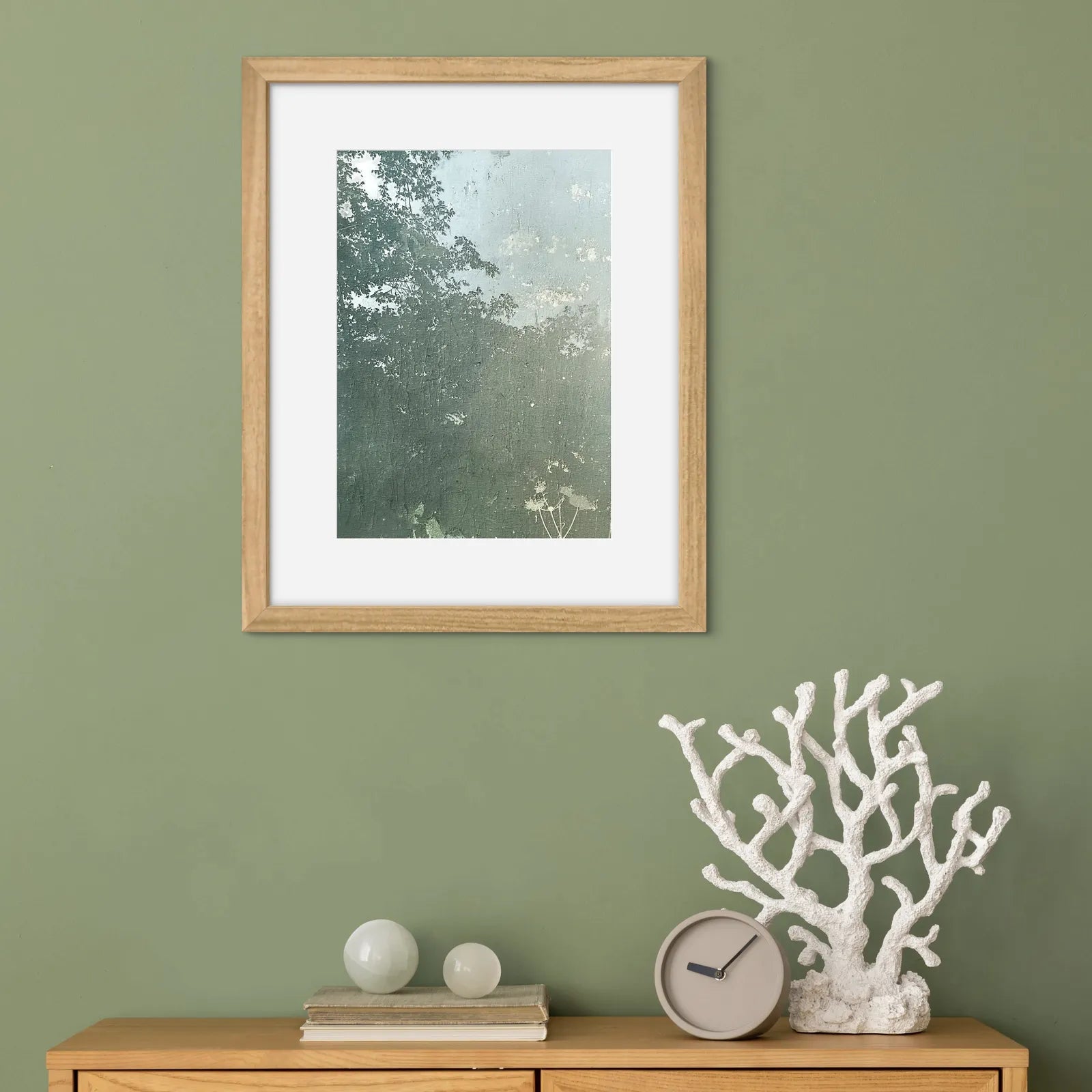 Canopy Shadows – Subtle Forest Layered Botanical Print