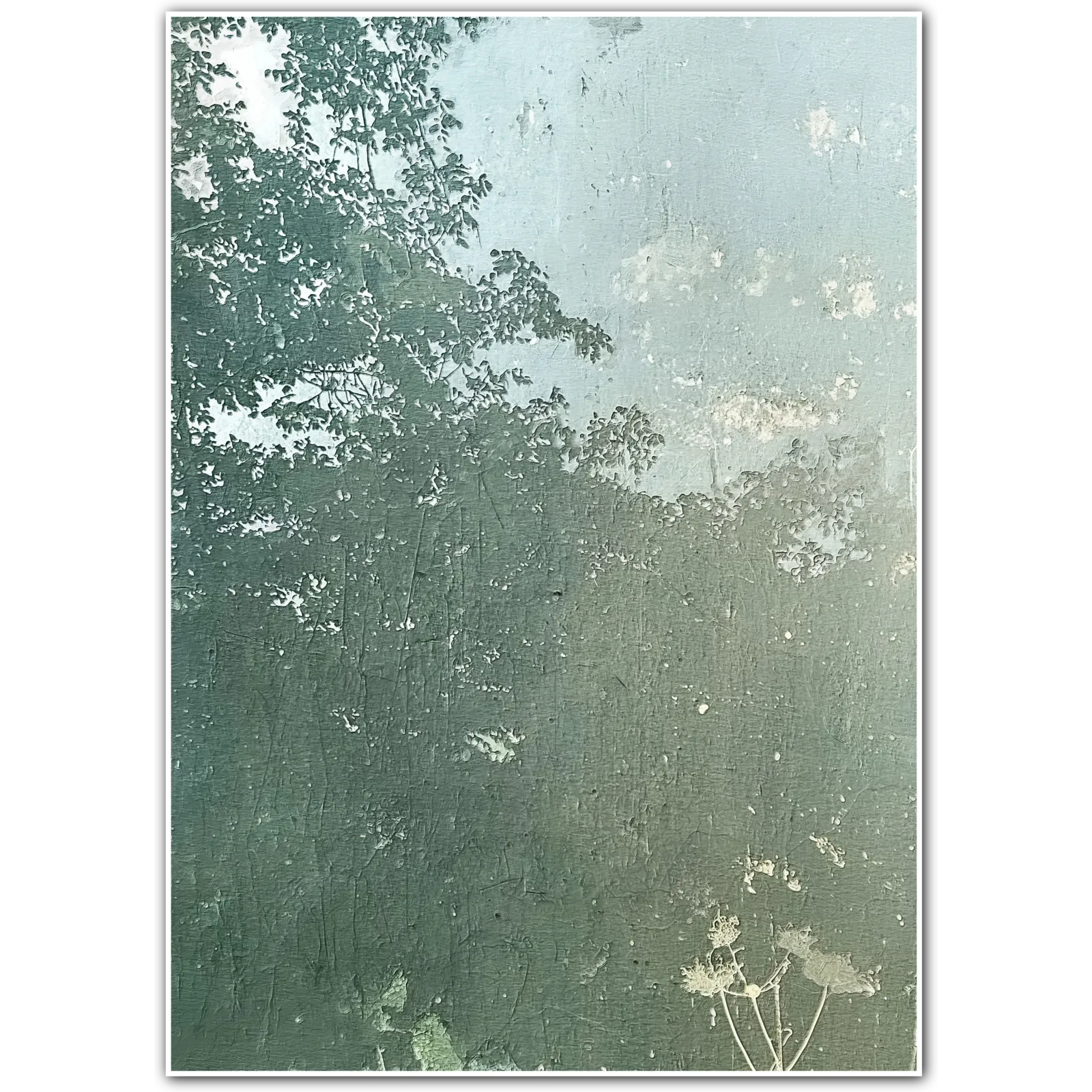 Canopy Shadows – Subtle Forest Layered Botanical Print