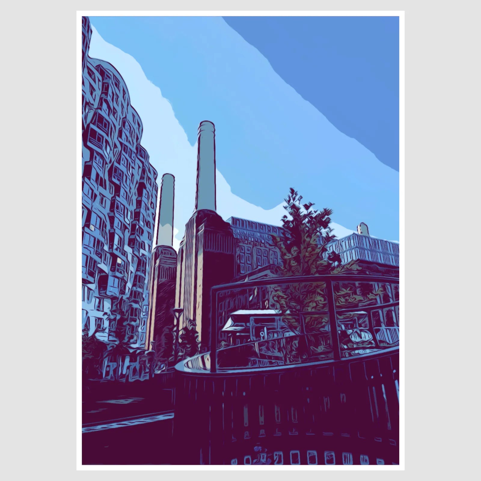 Battersea Power Station Wall Print Hanging