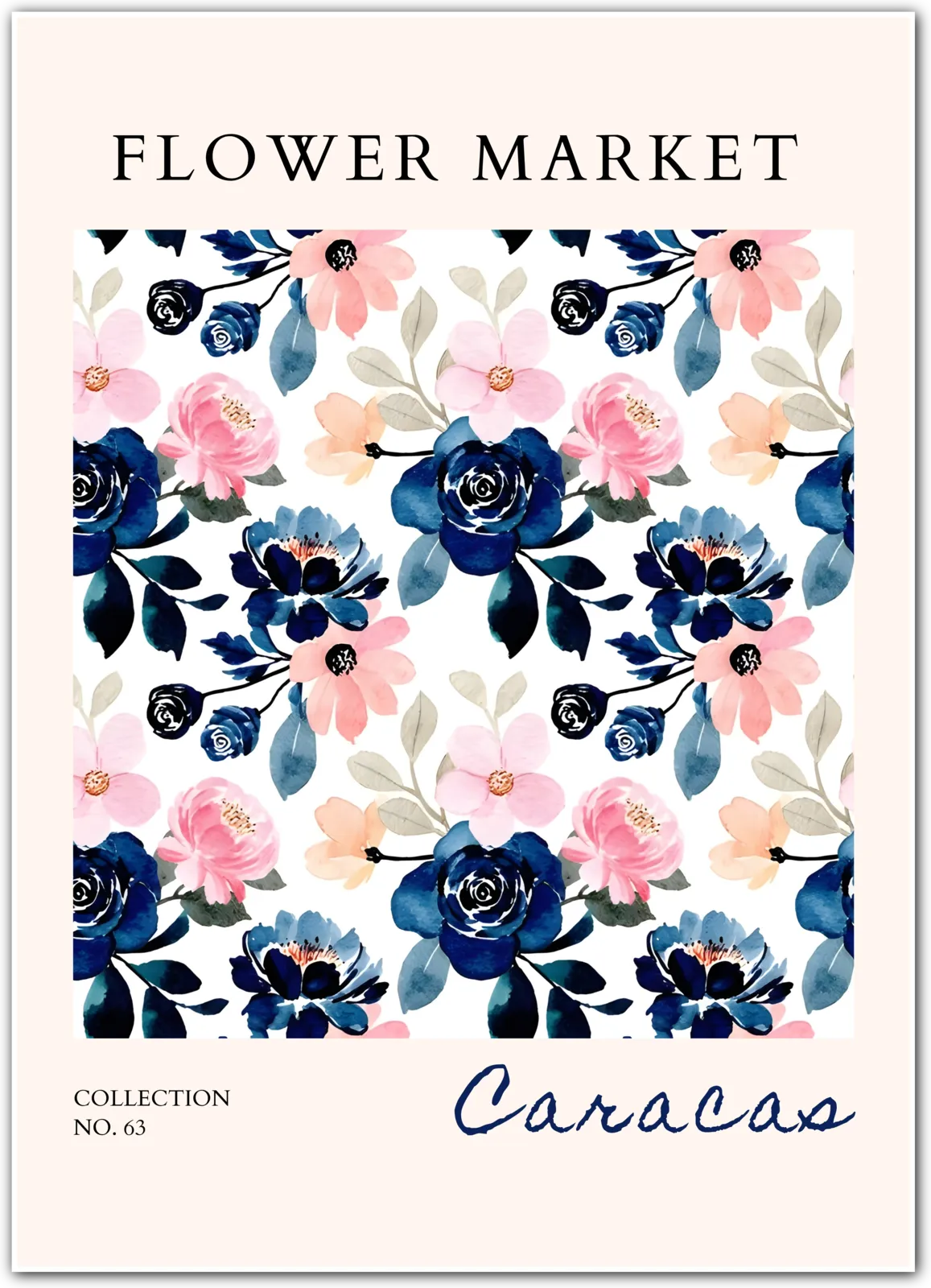 Caracas Autumn Leaves Art Print – Bold Botanical Display in Fiery Hues