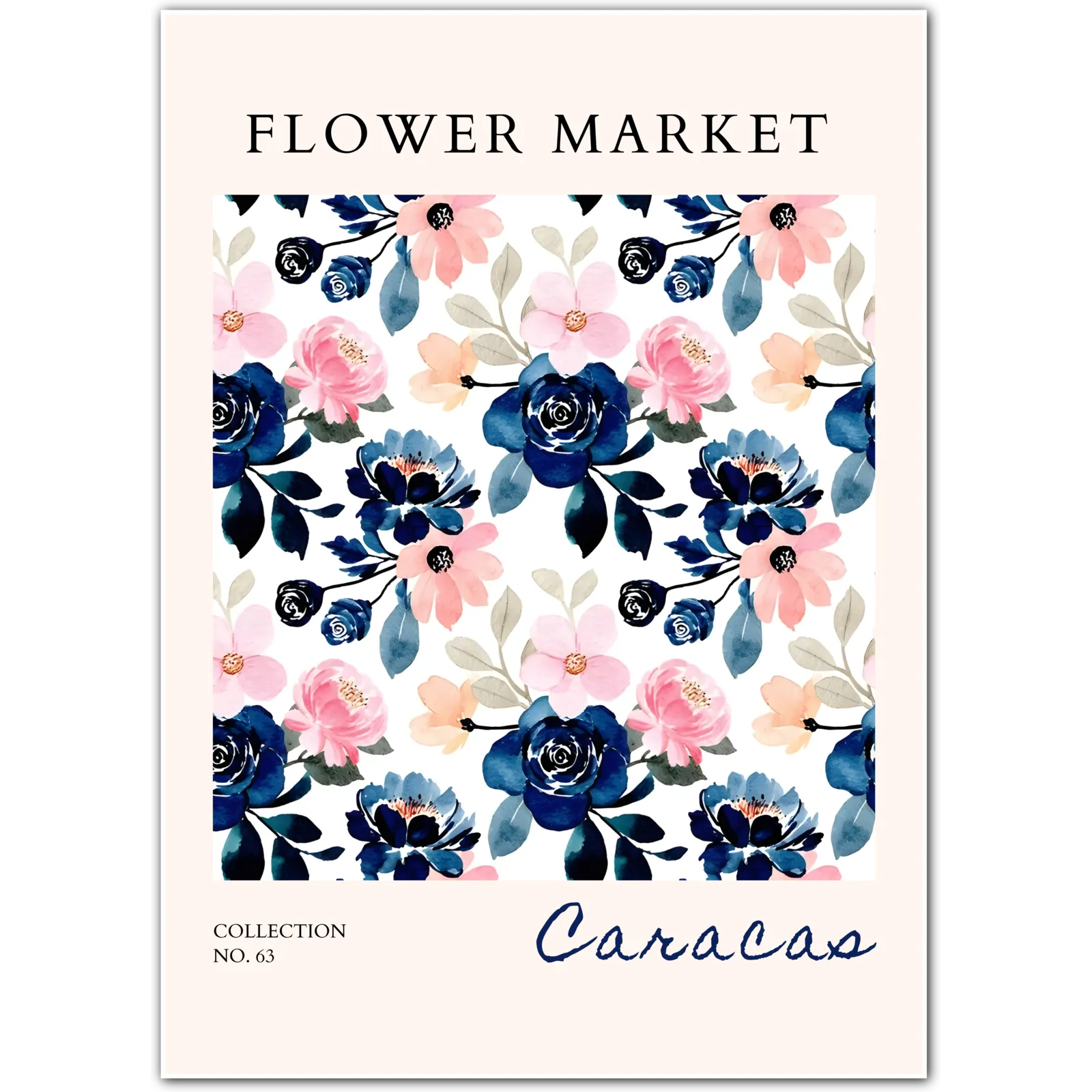 Caracas Autumn Leaves Art Print – Bold Botanical Display in Fiery Hues