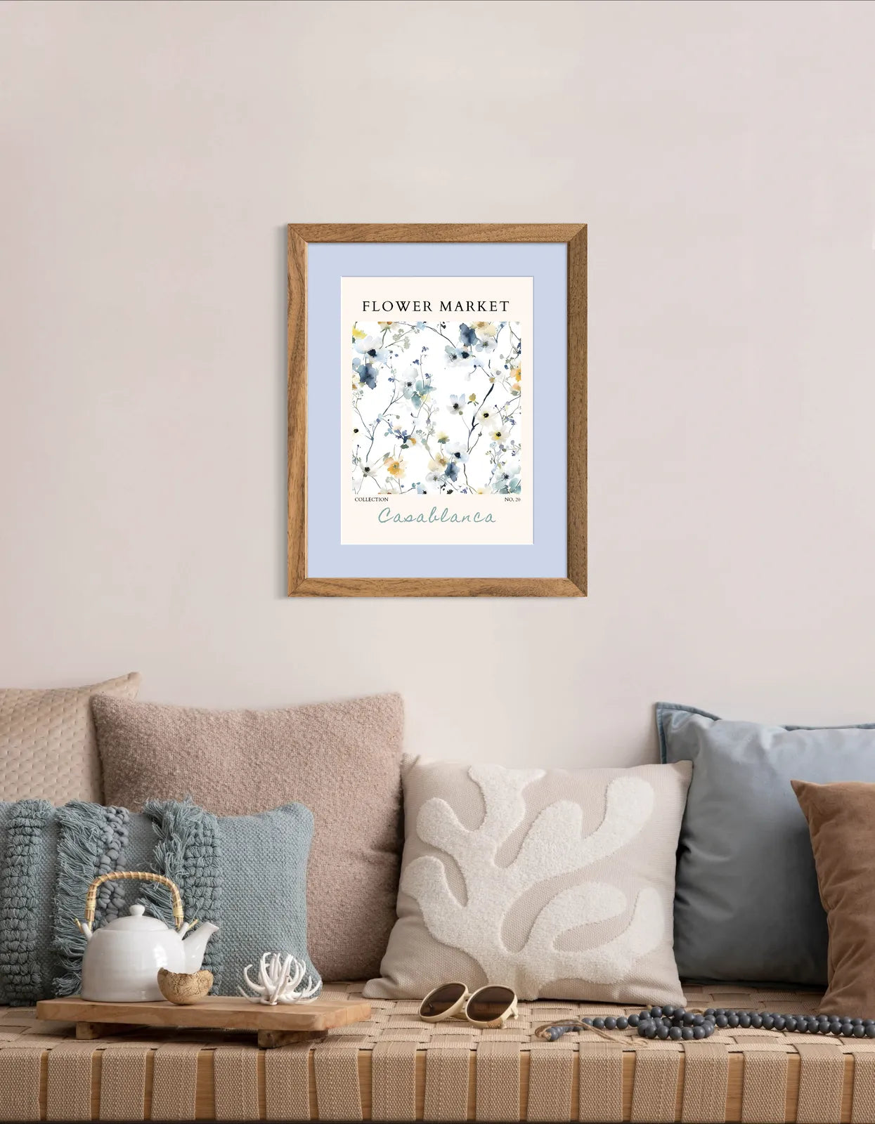 Casablanca Watercolour Wildflowers – Light and Airy Botanical Art Print