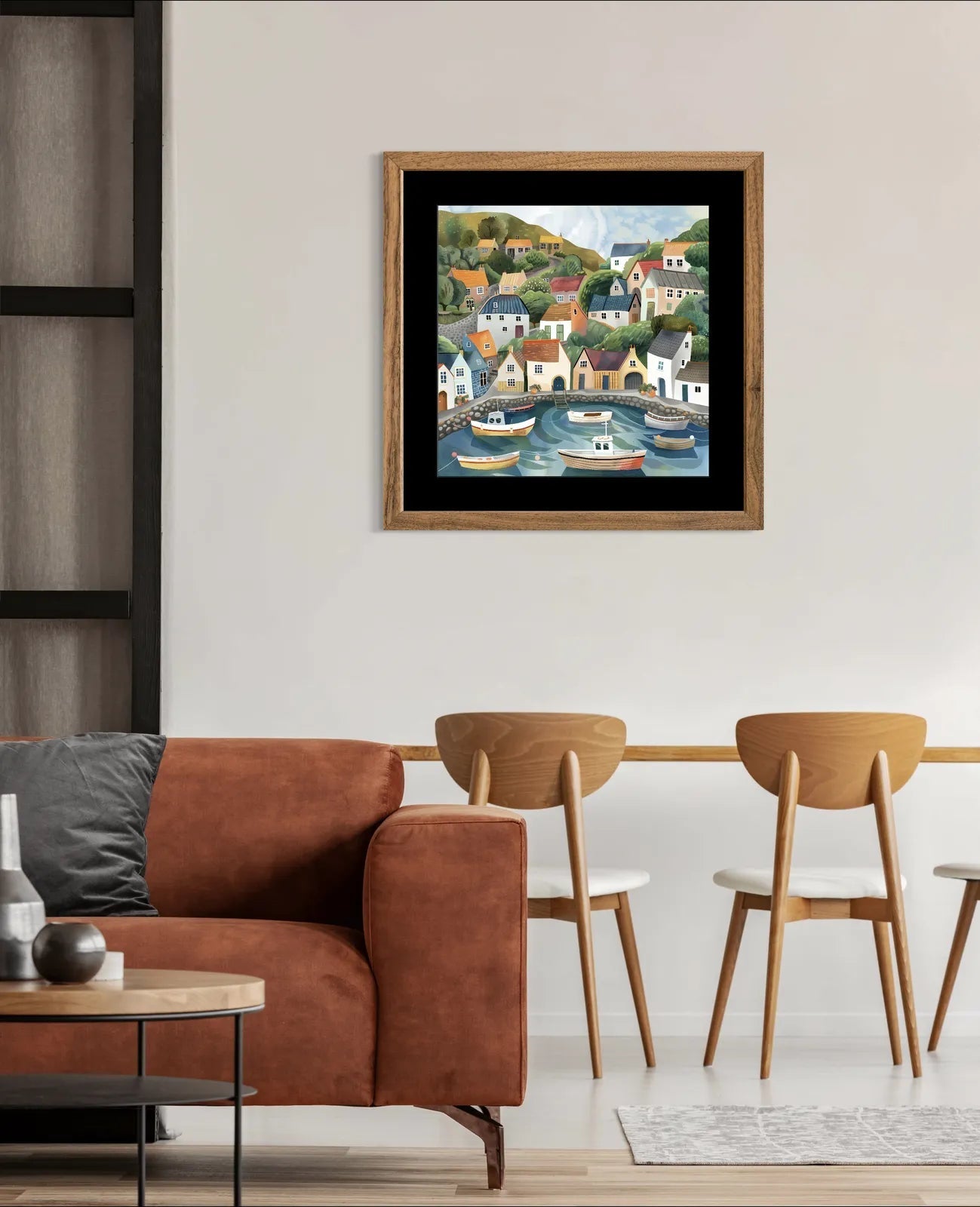 Historic Tower Overlooking the Seaside Village Art Print