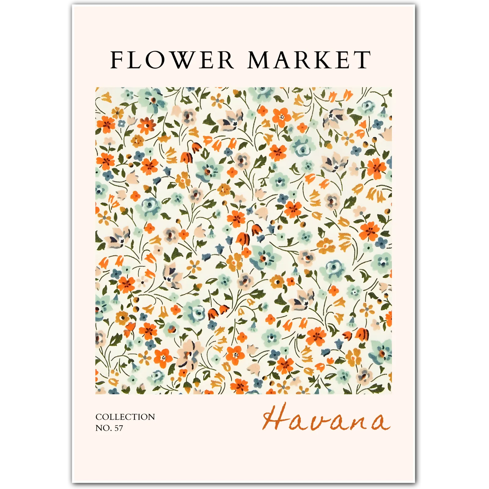 Havana Wild Garden Floral Art Print – Flower Market Collection
