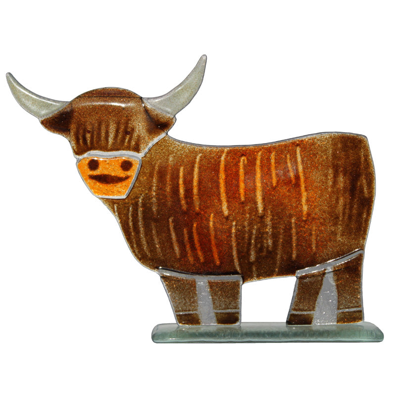 Hamish The Highland Cow Hand Made Glass Ornament