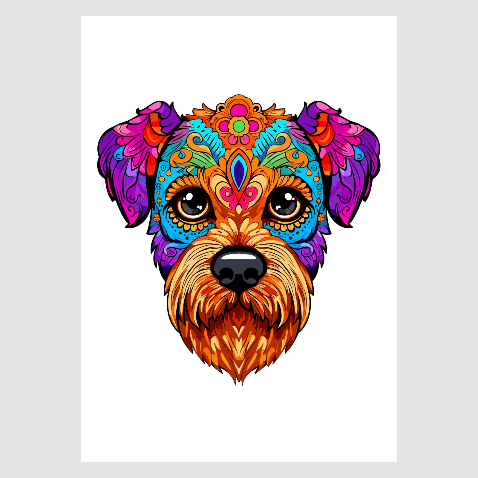 Artistic Paint Drip Design Dog Art 1