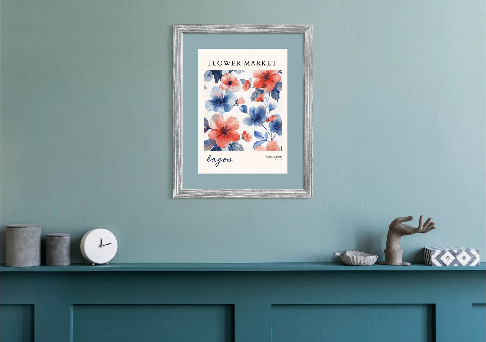 Lagos Tropical Bloom Watercolour Art Print – Vibrant African Floral Style