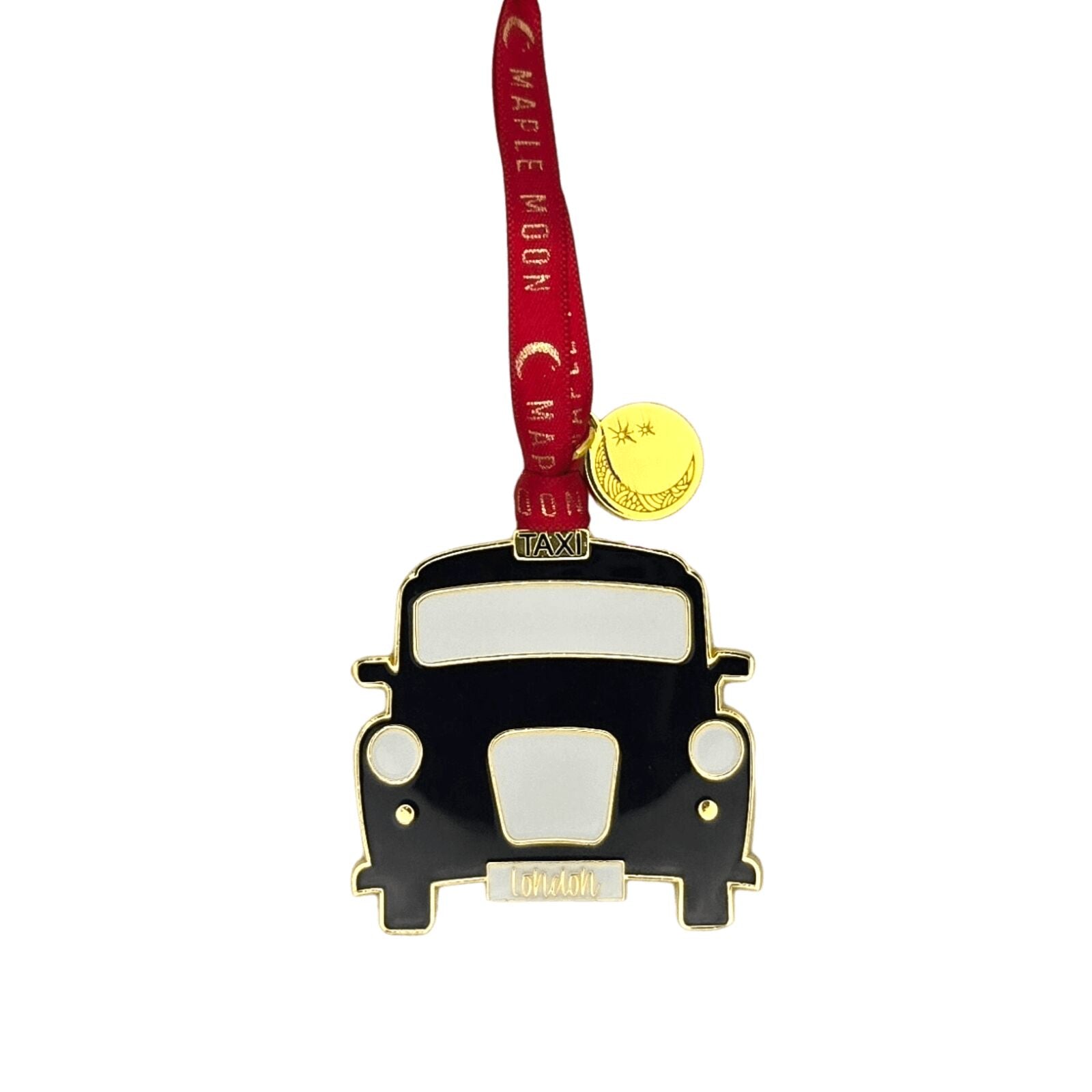 Gold Enamel London Taxi Christmas Tree Decoration