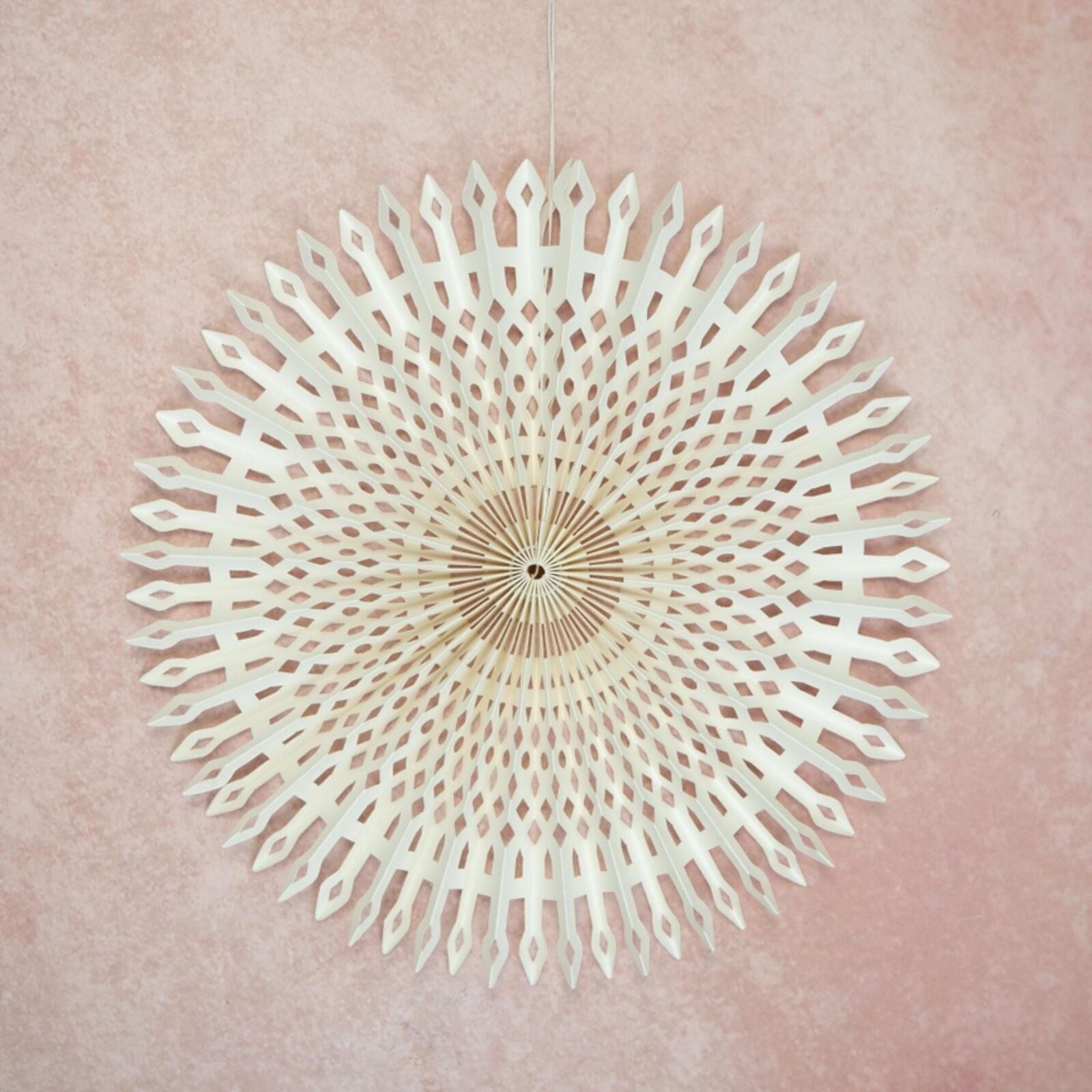 30cm White Lyra Paper Snowflake Hanging Decoration