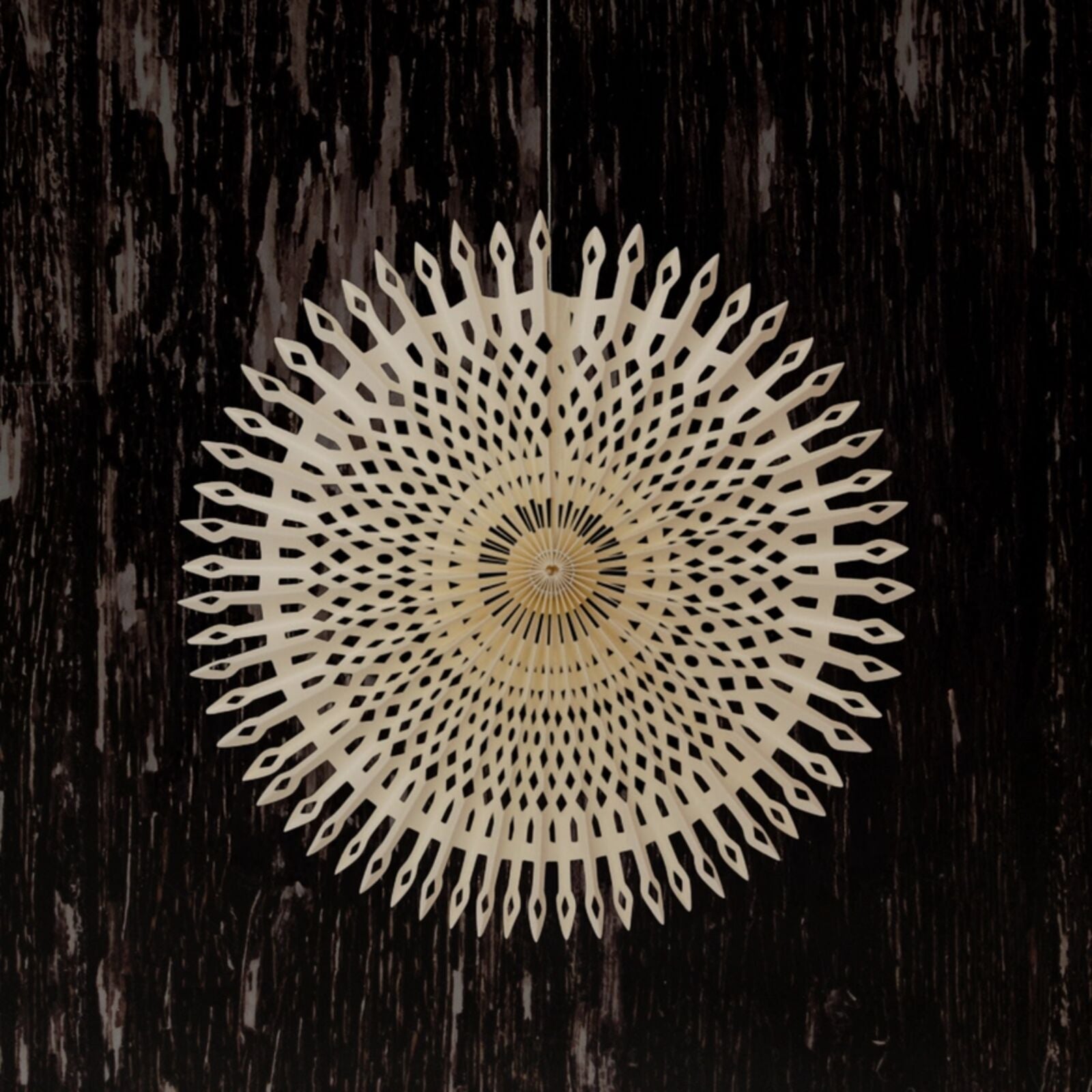 White Lyra Paper Snowflake Hanging Decoration