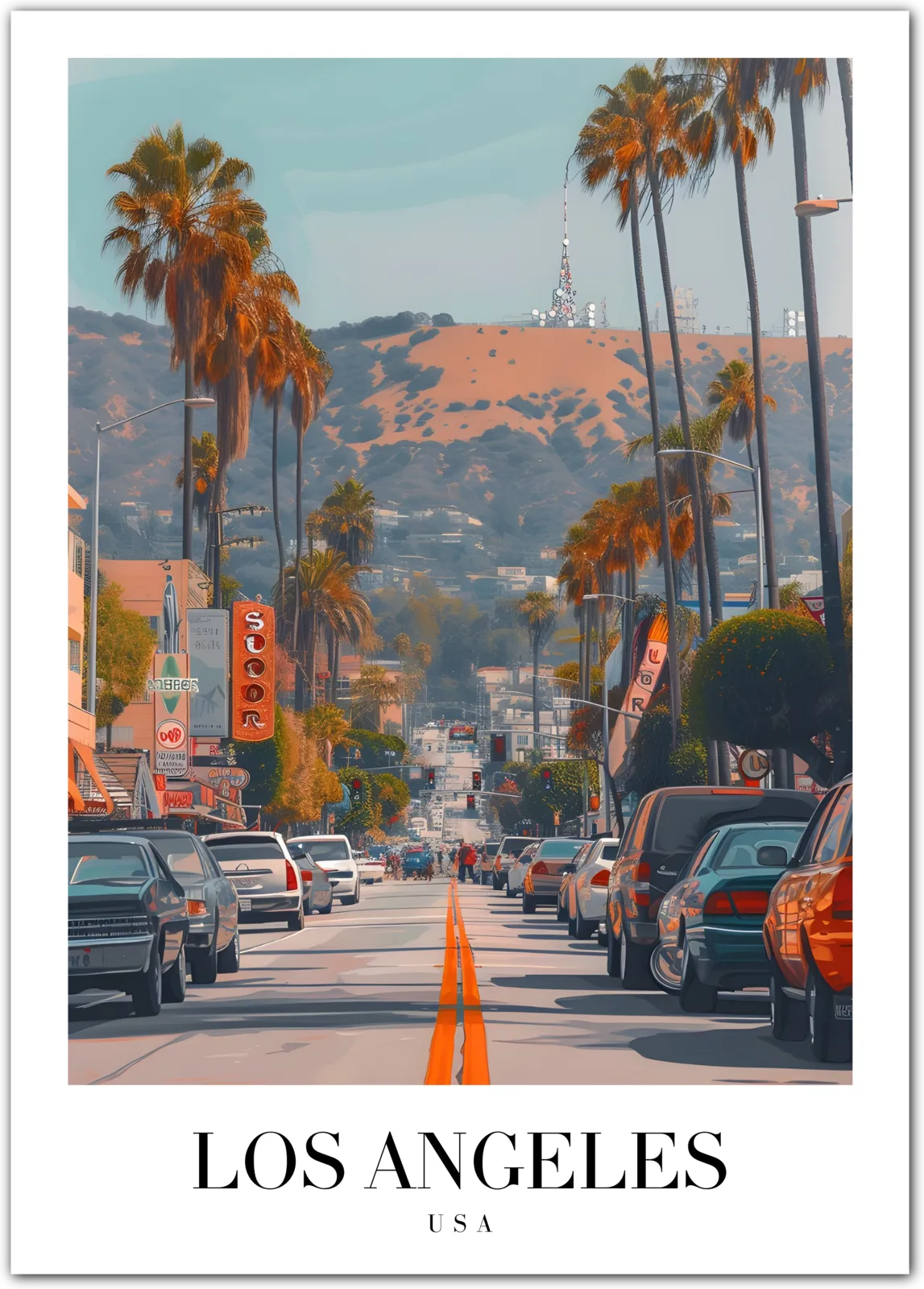 Los Angeles USA Art Print